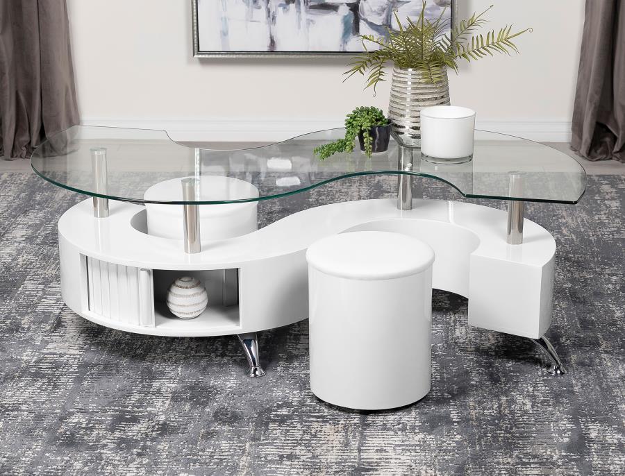 Buckley Coffee Table and Stools Set