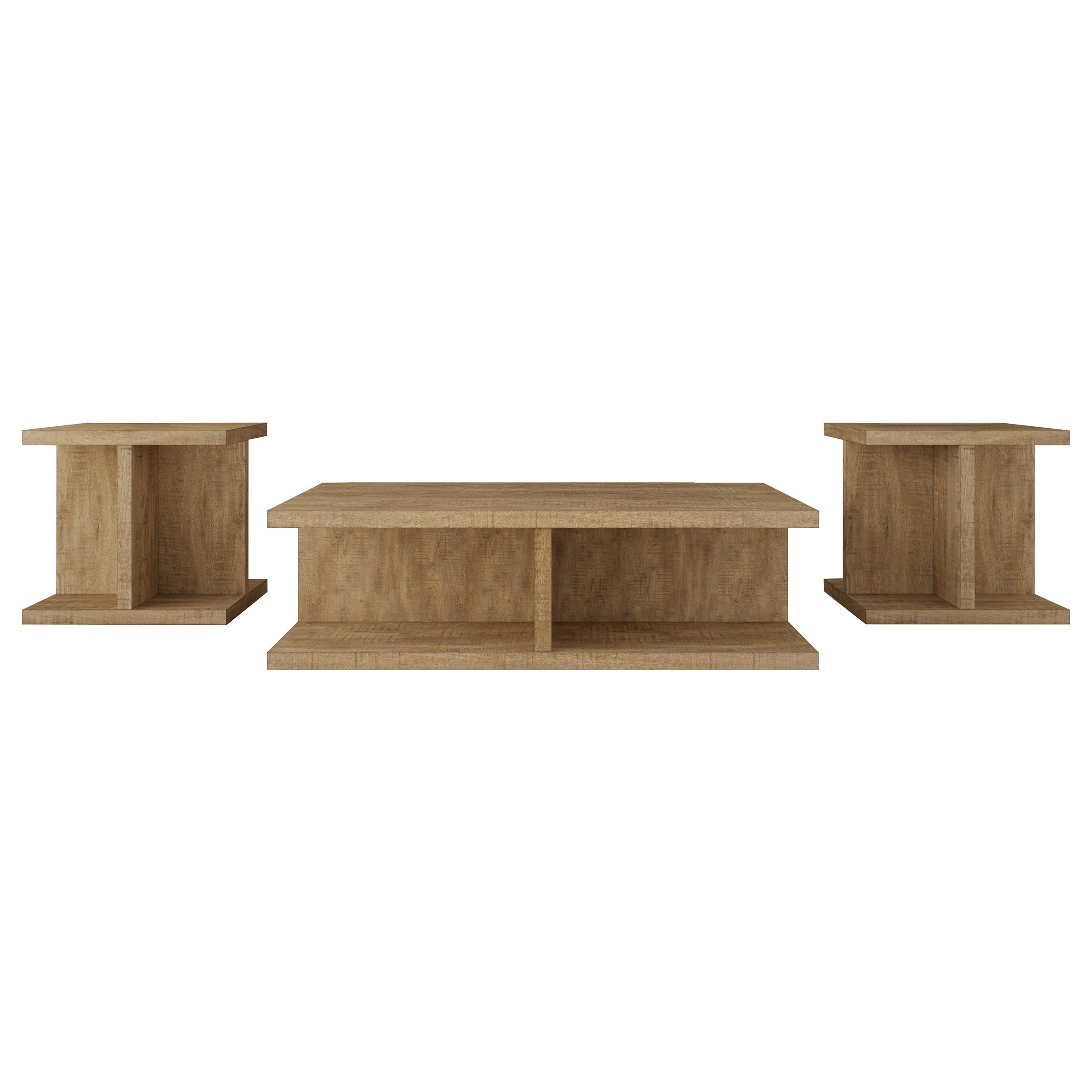 Cortona Coffee and End Table Set Mango