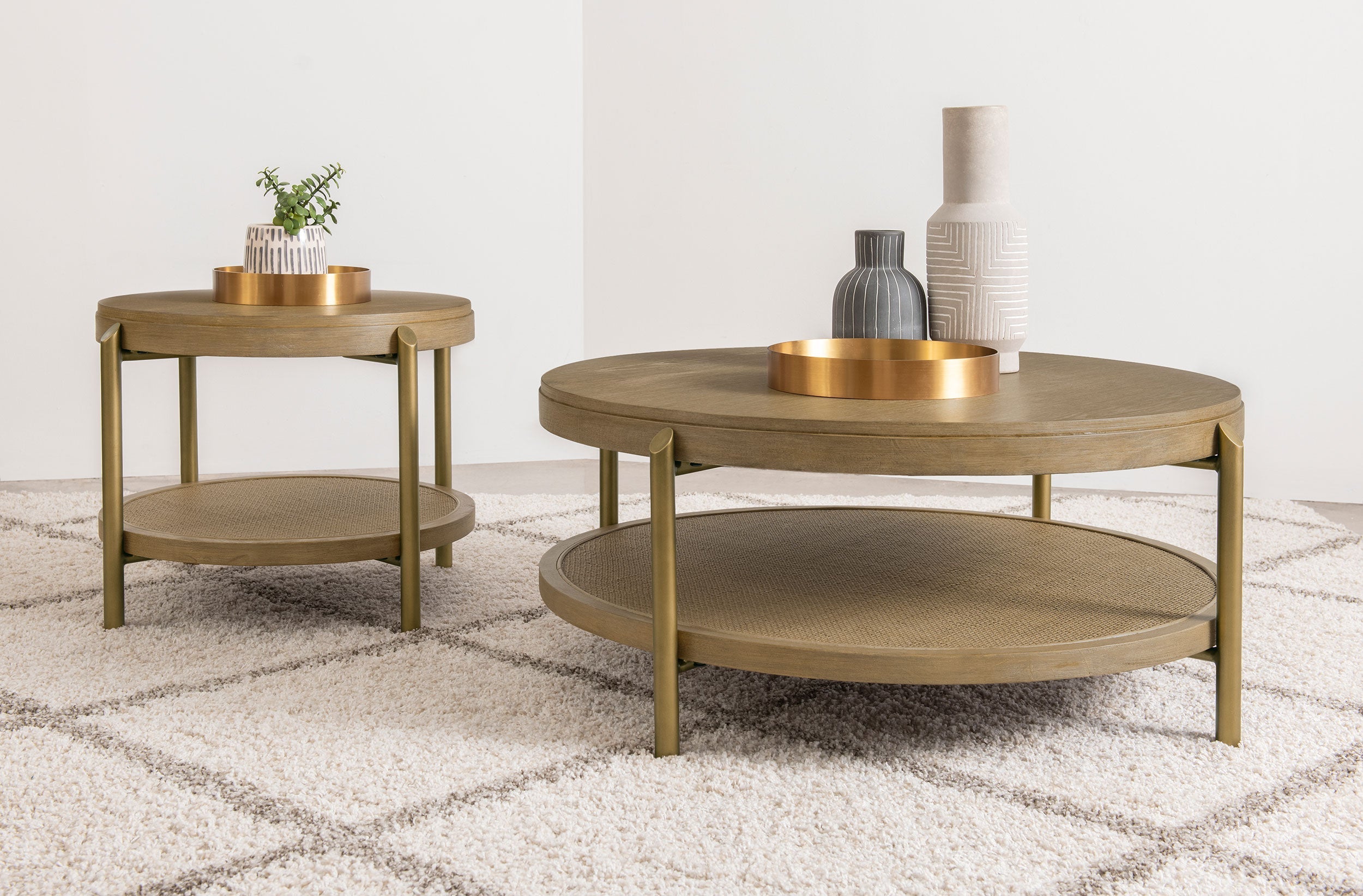 Arini Round Coffee and End Table Set