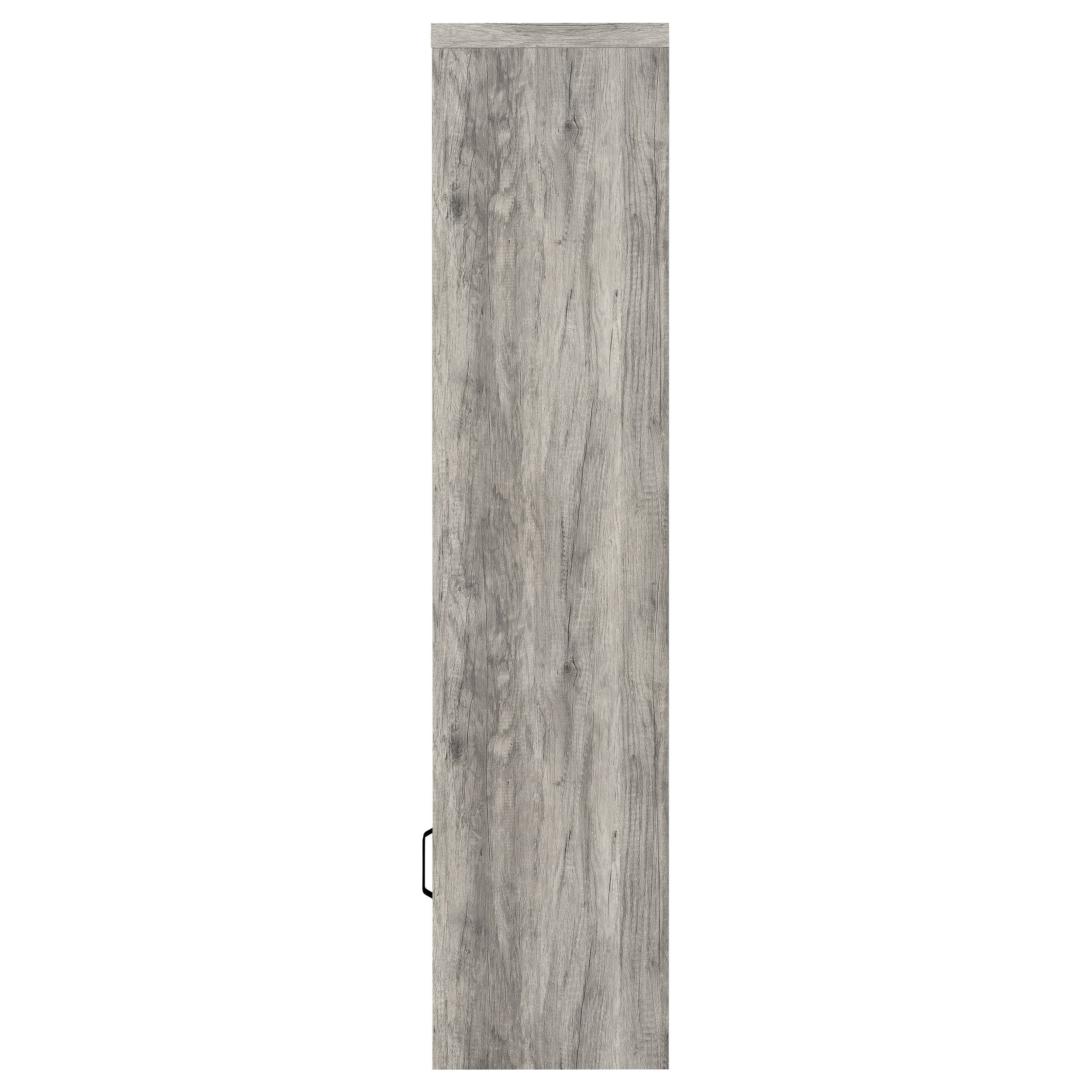Burke 3-shelf Media Tower With Storage Cabinet Grey Driftwood