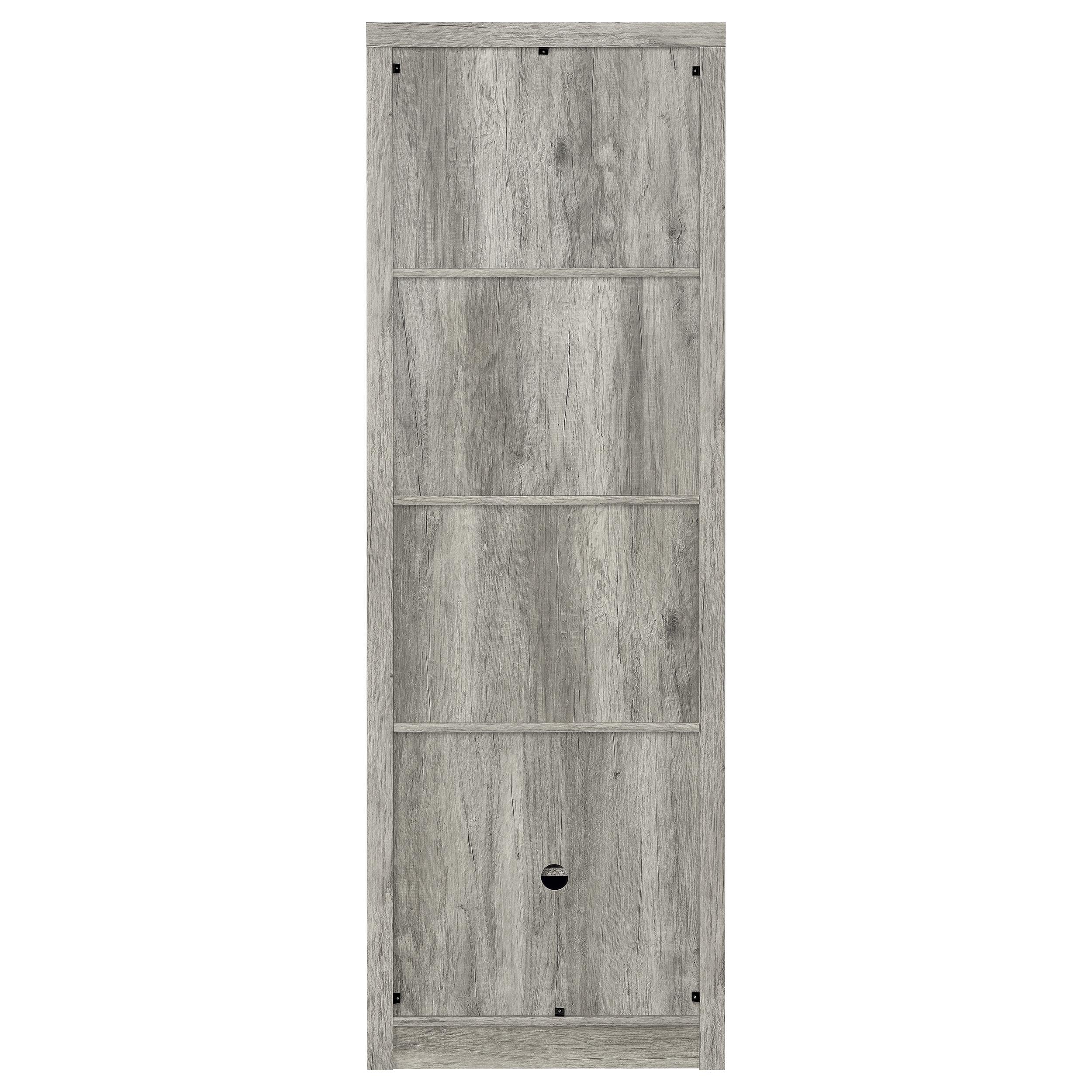 Burke 3-shelf Engineered Wood Media Tower Grey Driftwood