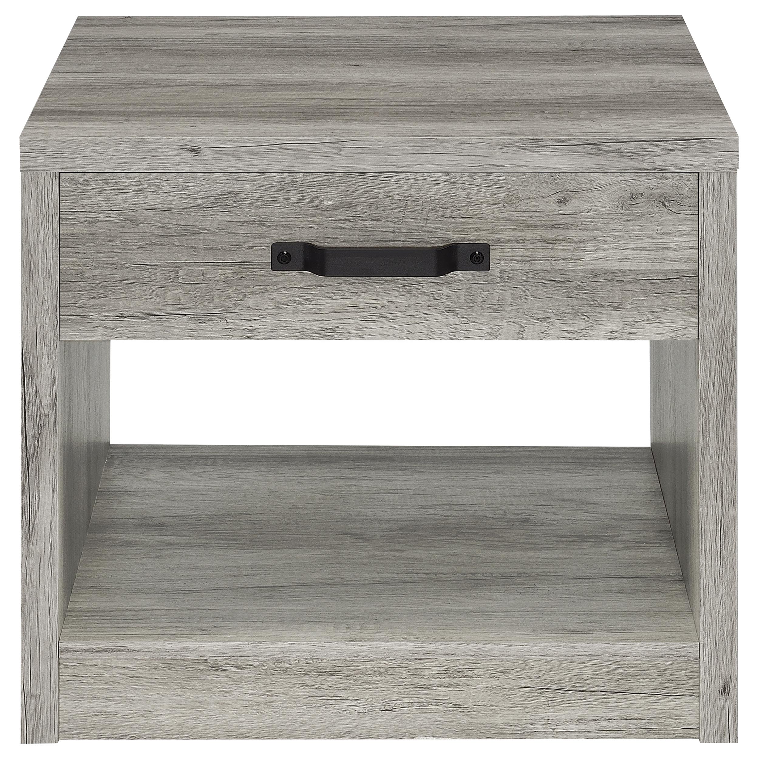 Felix 1-drawer Engineered Wood Side End Table Grey Driftwood
