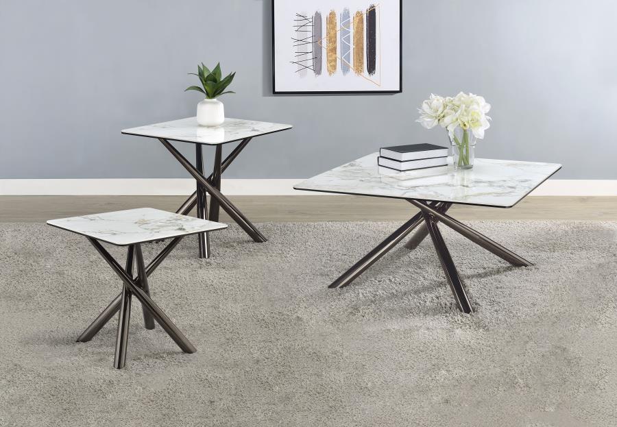 Carvell Square Coffee and End Table Set Mirage