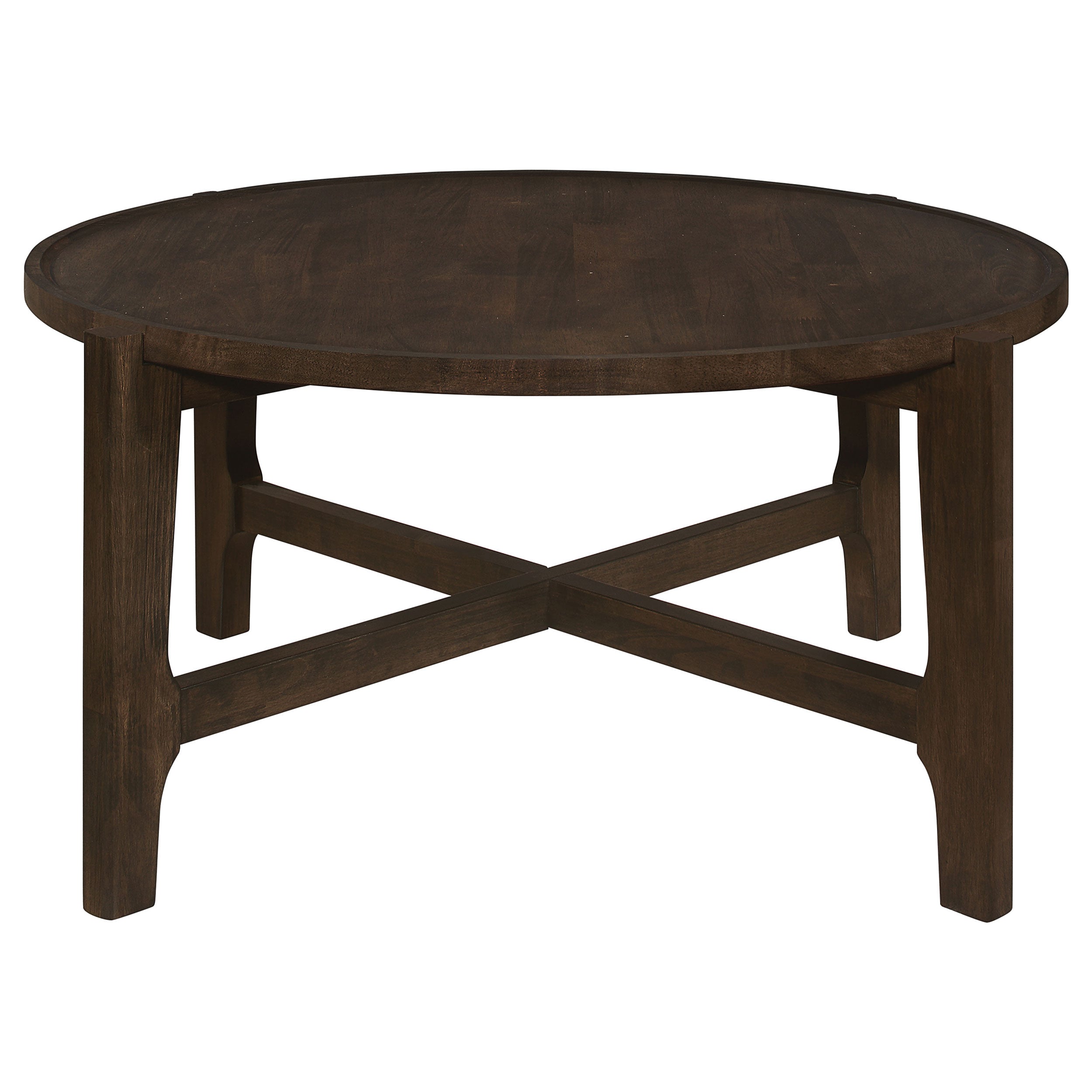 Cota Solid Wood Coffee and End Table Set Dark Brown