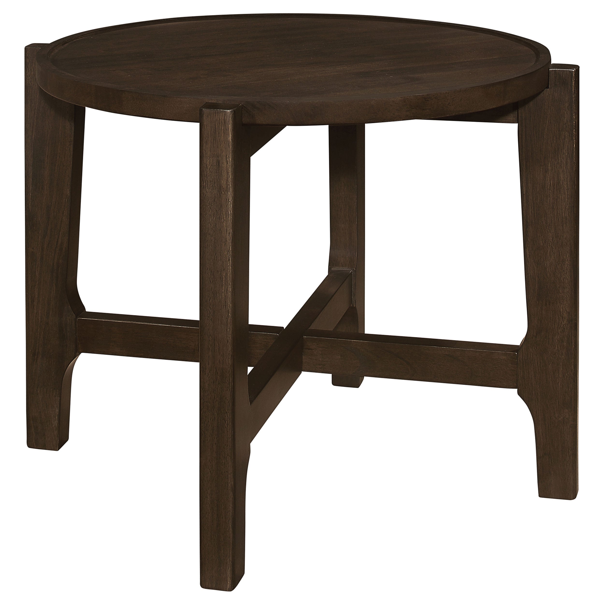 Cota Solid Wood Coffee and End Table Set Dark Brown