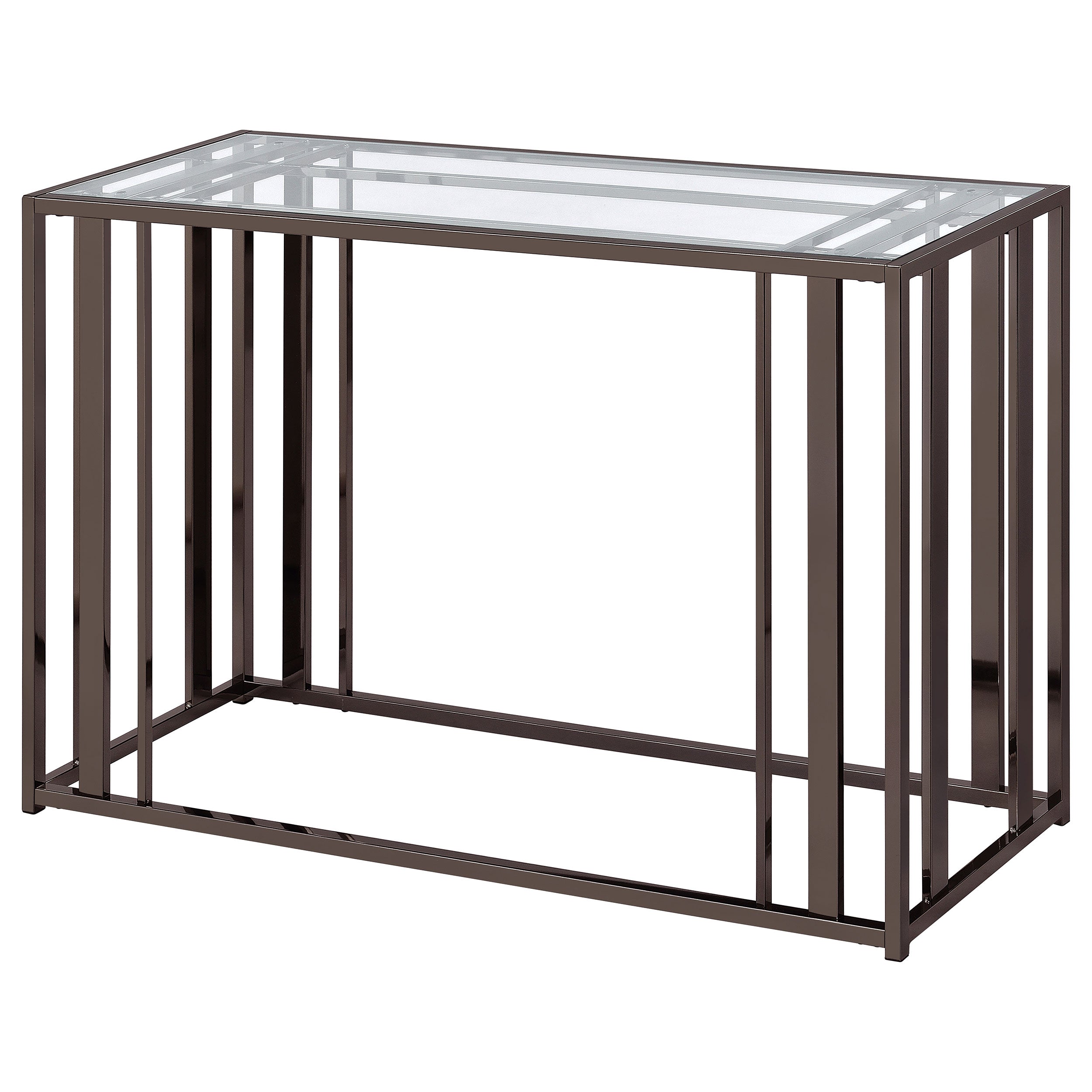 Adri Glass Top Entryway Console Table