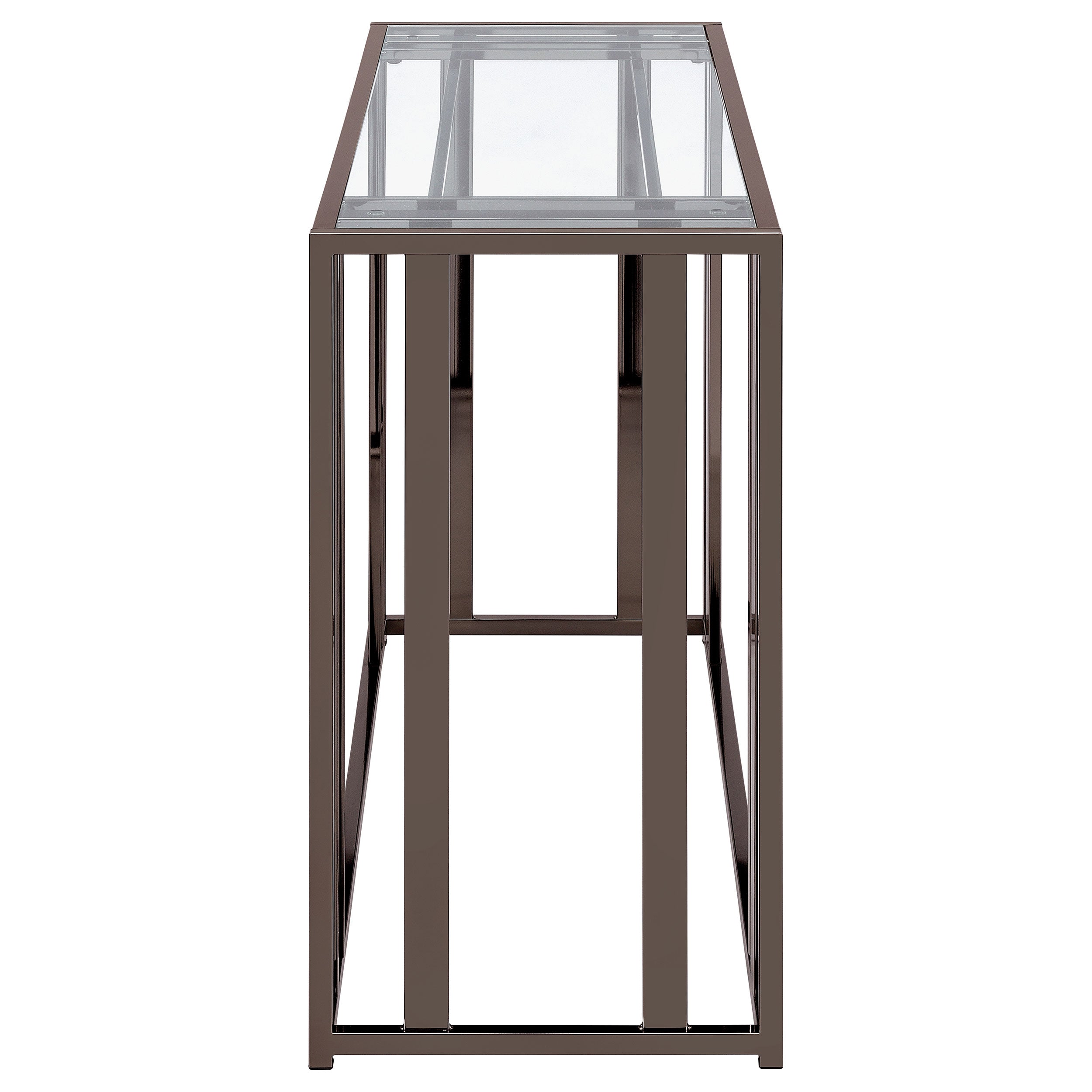 Adri Glass Top Entryway Console Table