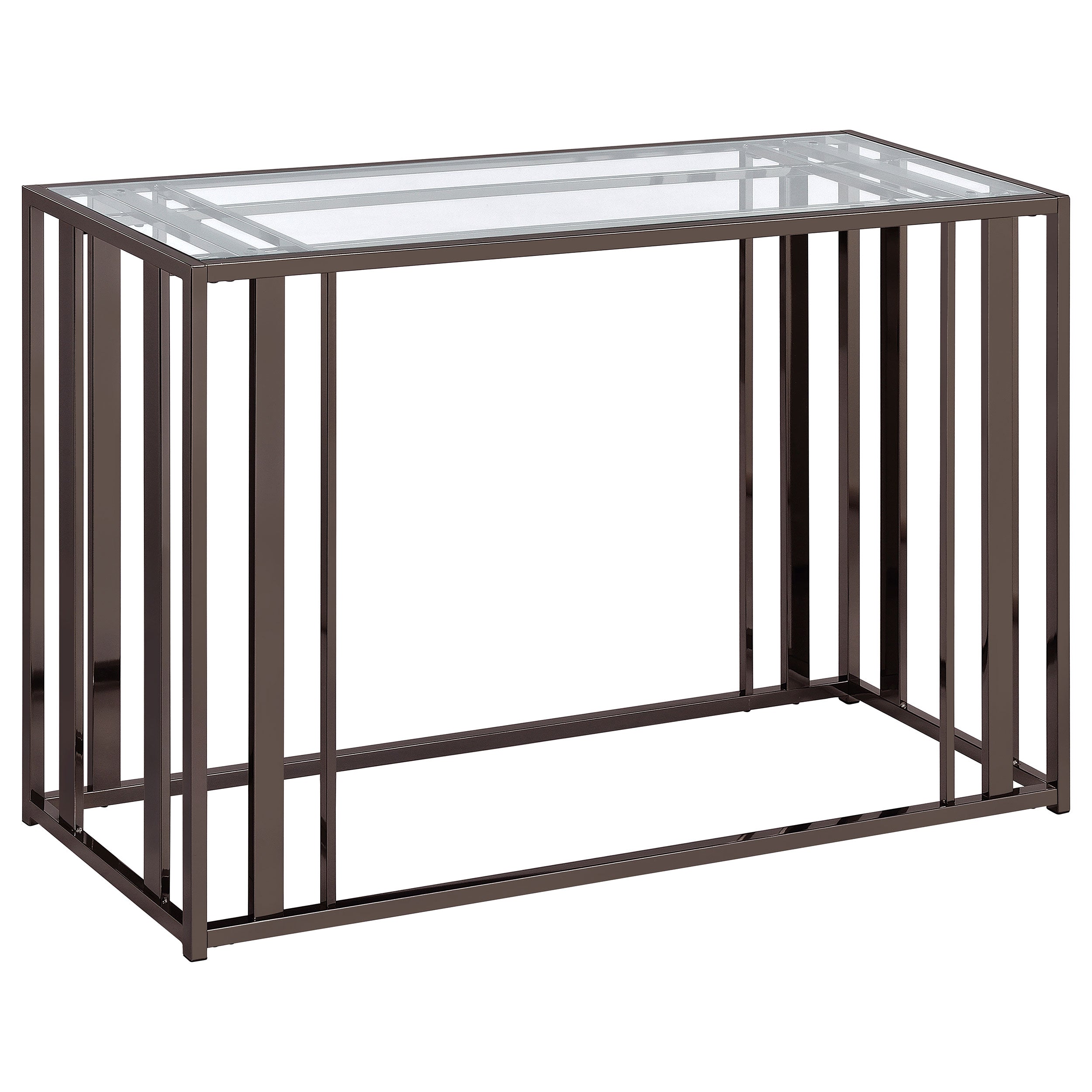 Adri Glass Top Entryway Console Table