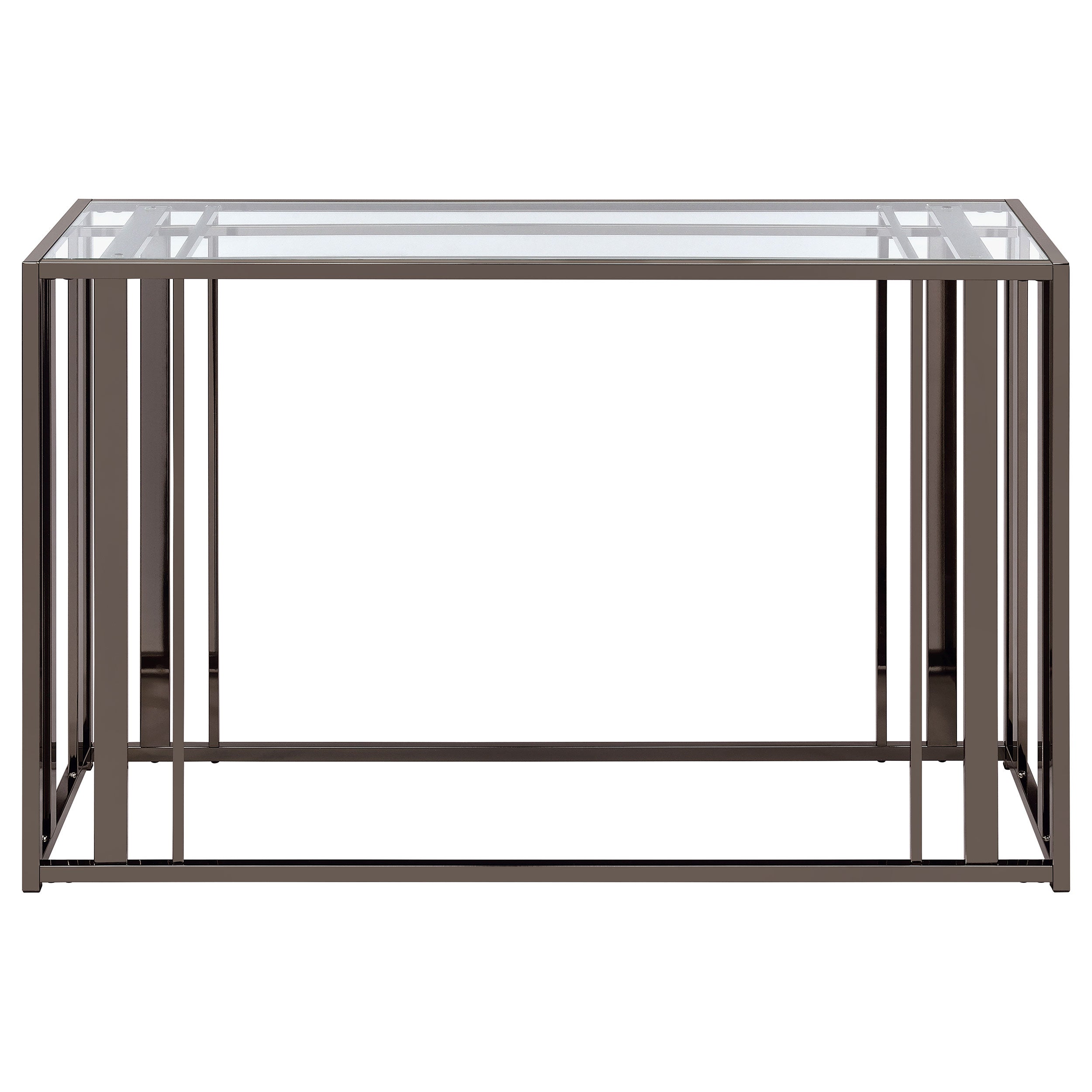 Adri Glass Top Entryway Console Table