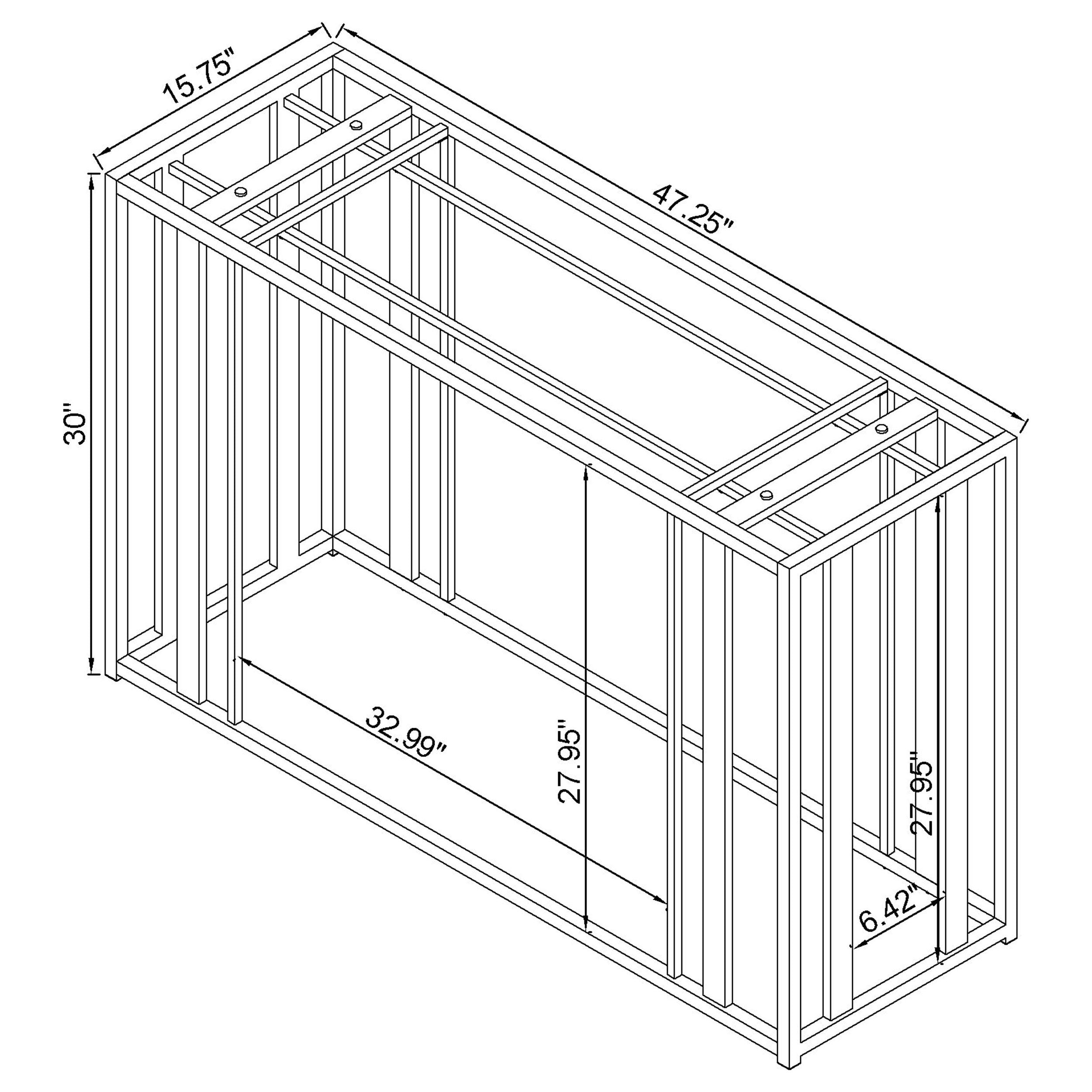 Adri Glass Top Entryway Console Table