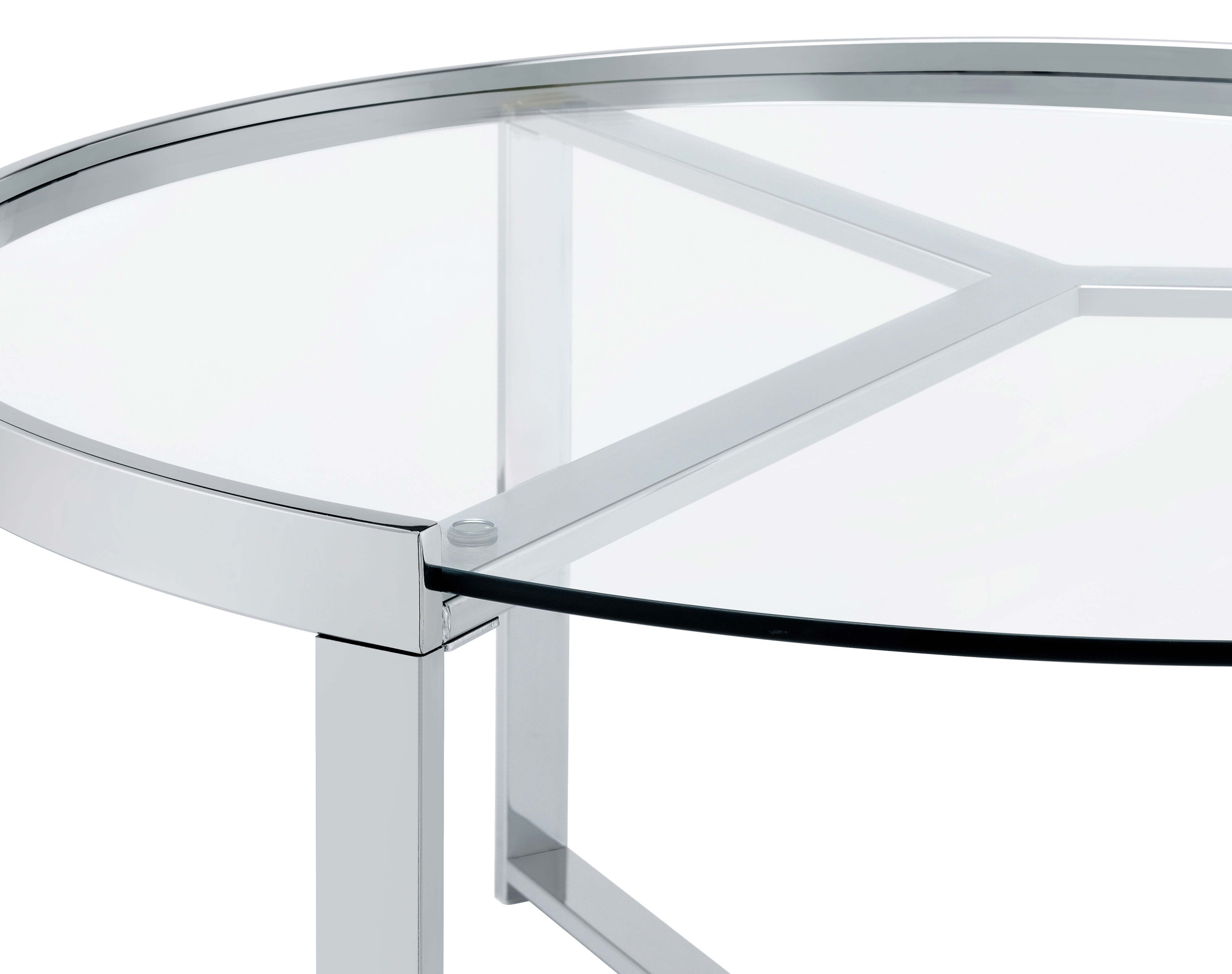 Delia Round Glass Top Nesting Coffee Table