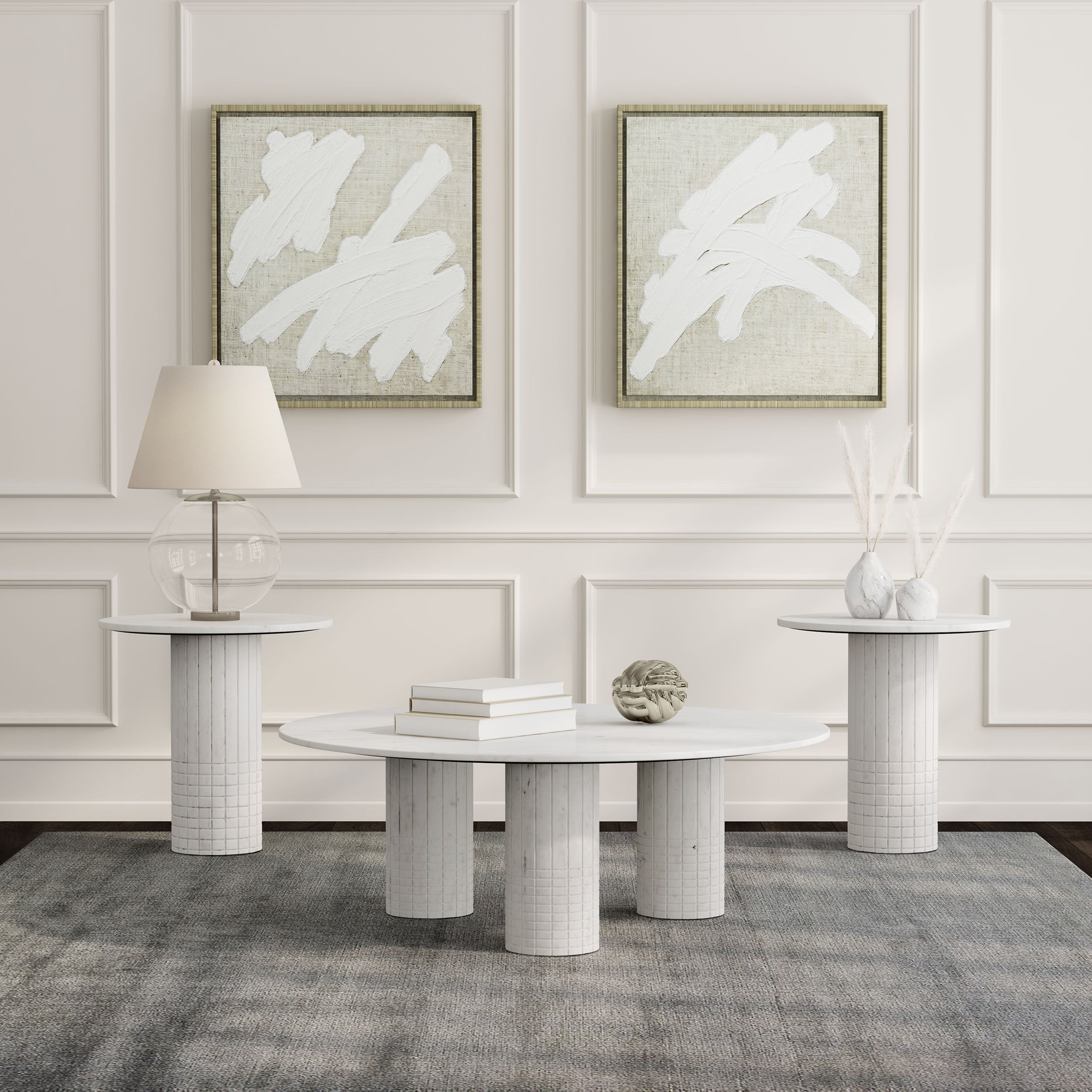 Astoria Marble Coffee and End Table Set
