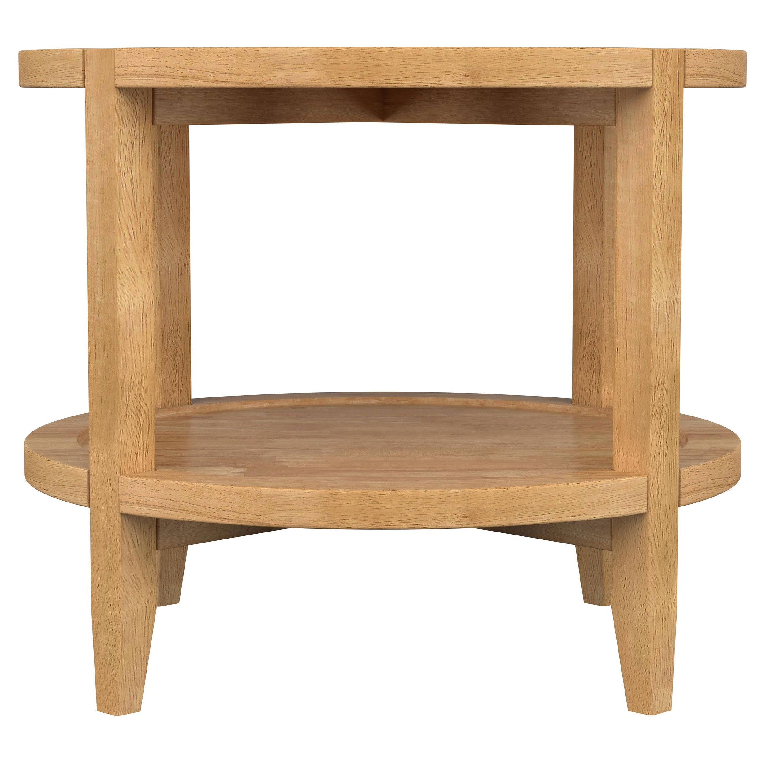 Camillo Round Coffee and End Table Set Maple