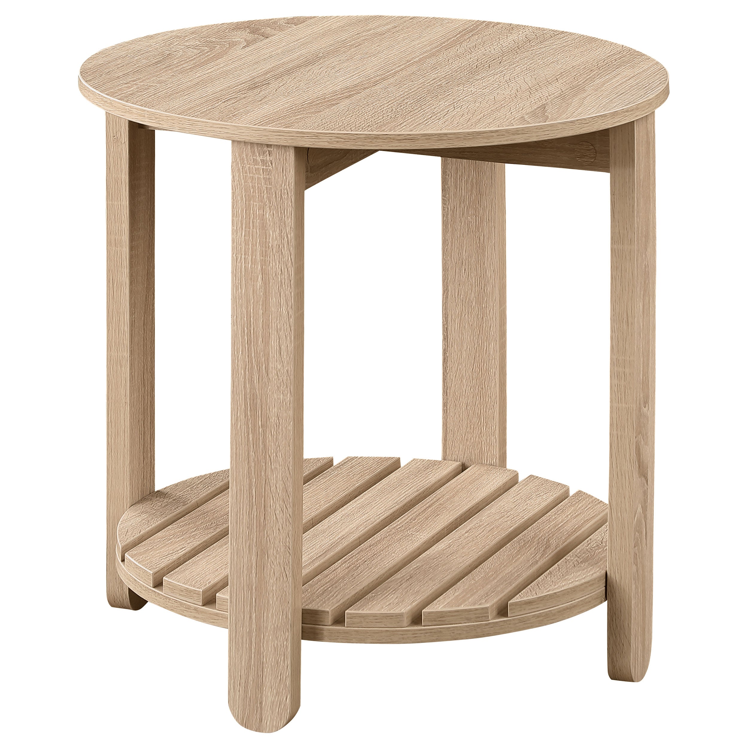 Fowler Round Coffee and End Table Set Natural