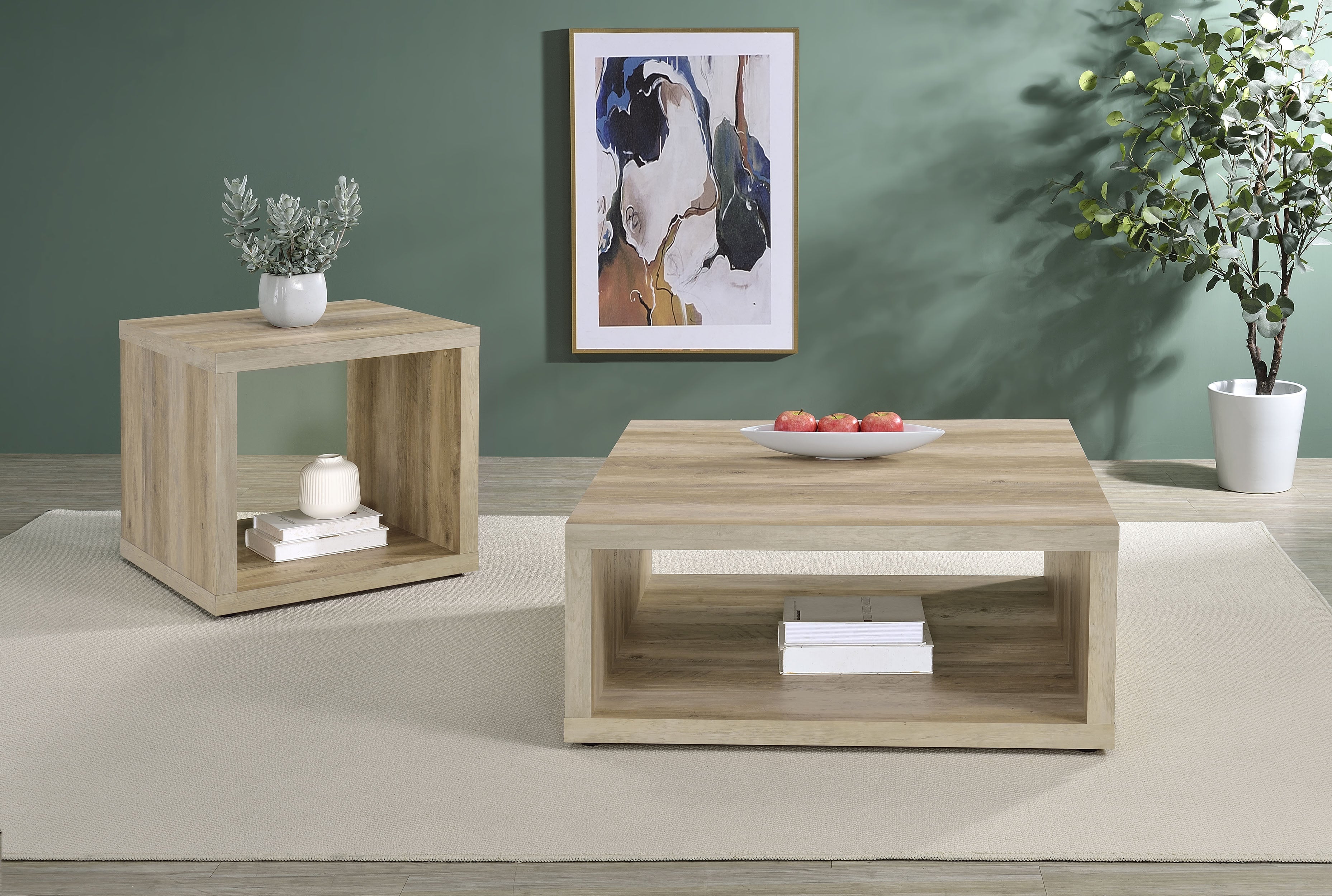 Frisco Square Engineered Wood Side End Table