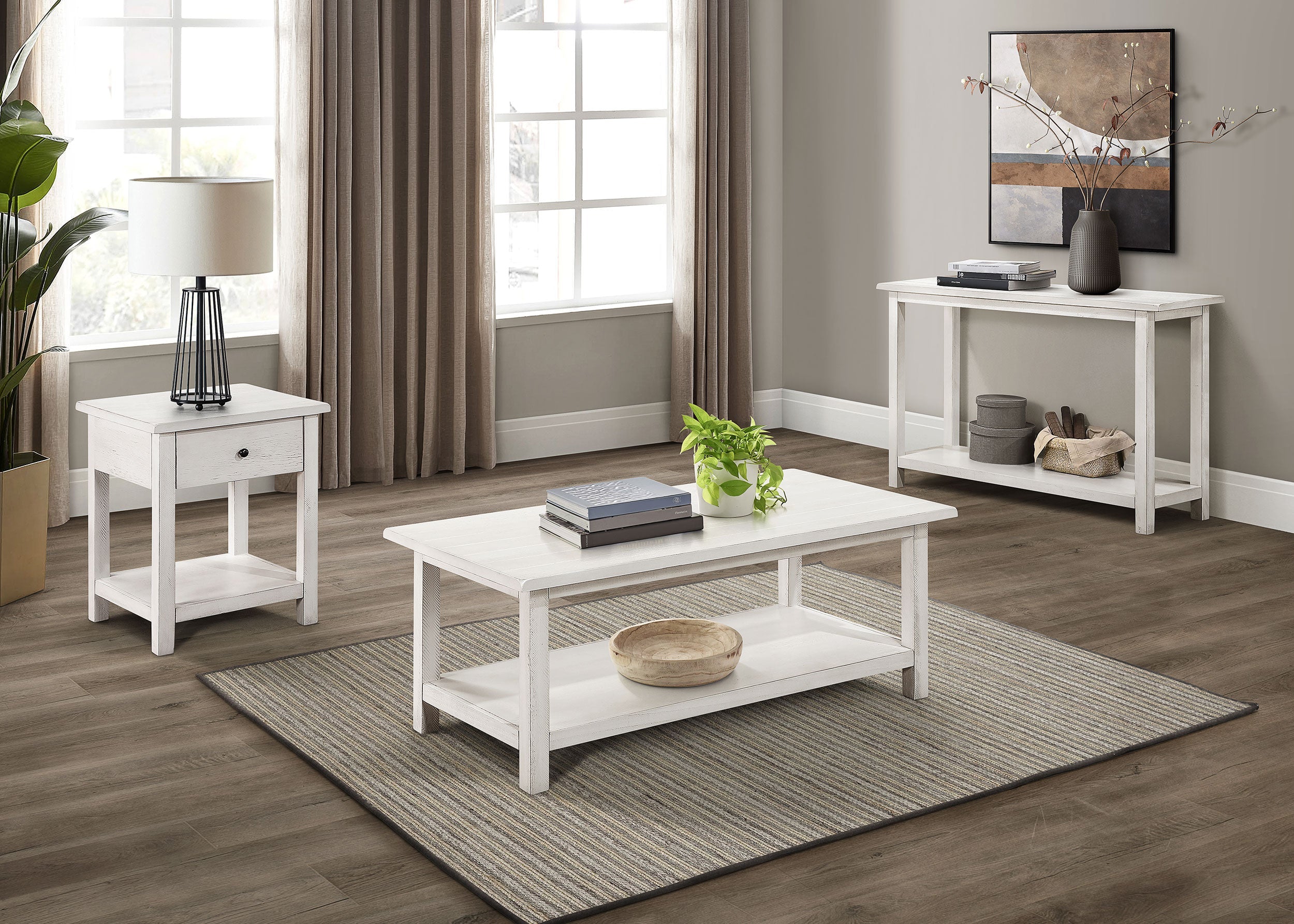 Payne 1-drawer Wood End Table with Shelf