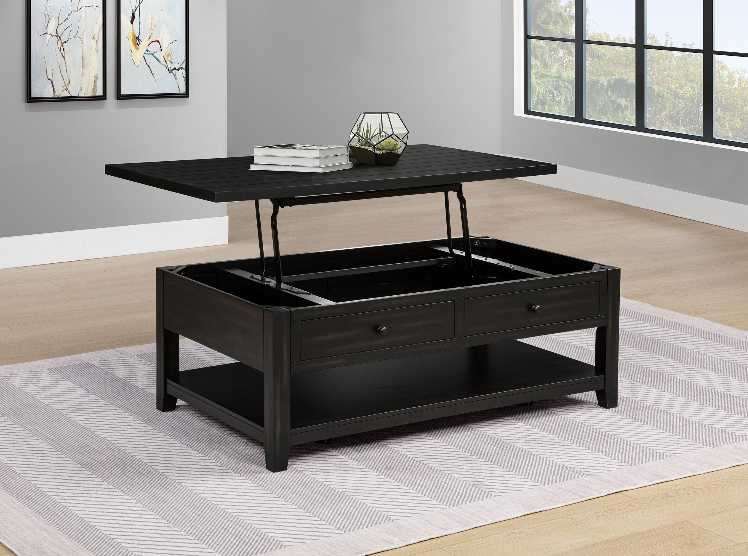 Payne 48-inch Mobile Lift Top Coffee Table