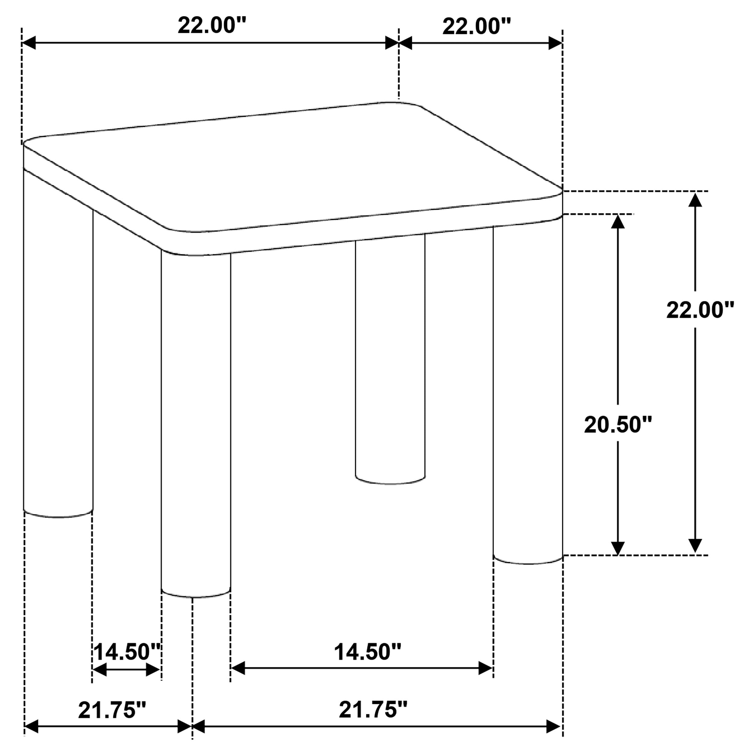Castlewood Engineered Wood Accent Side End Table
