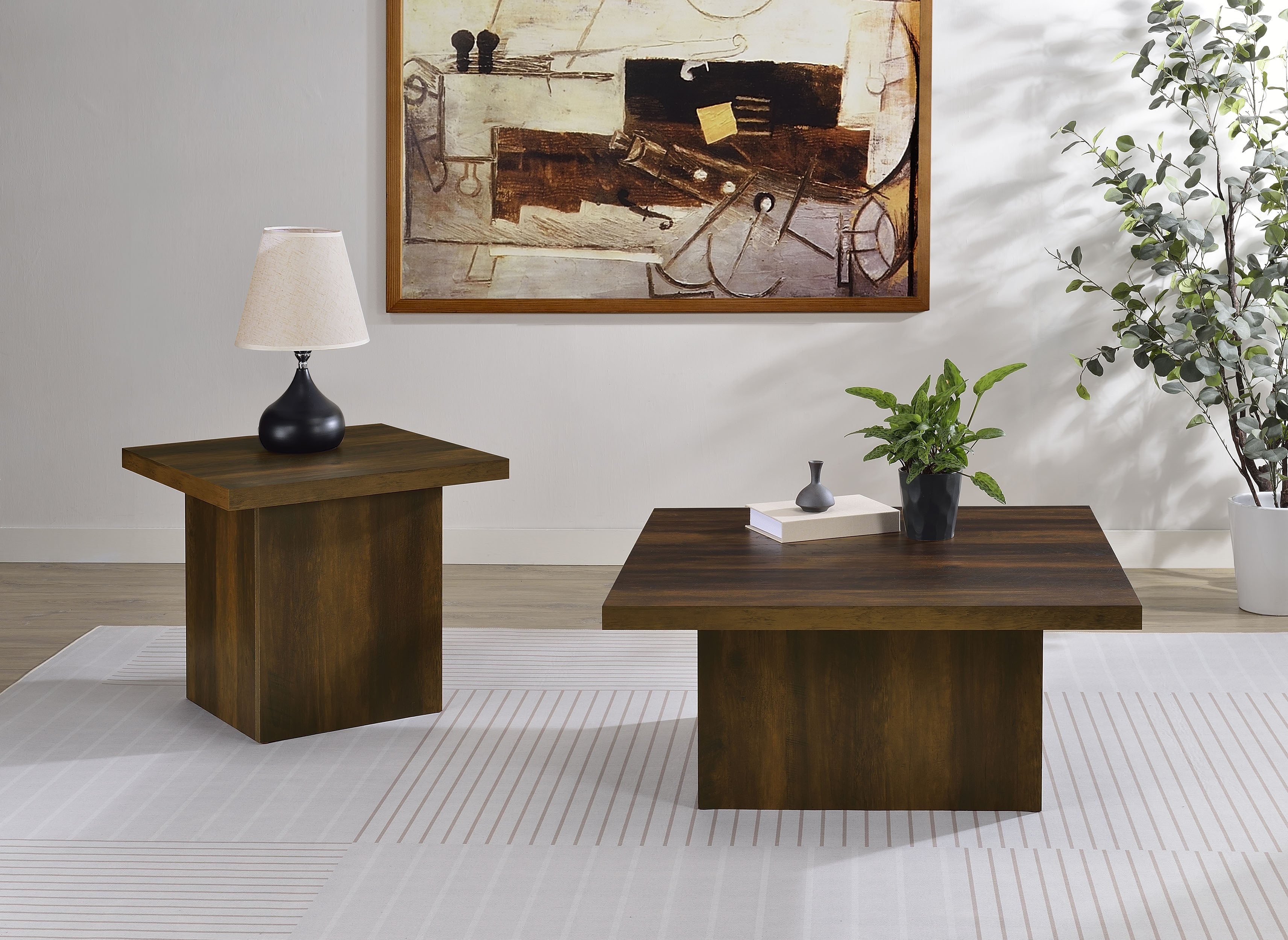 Devar Square Coffee and End Table Set