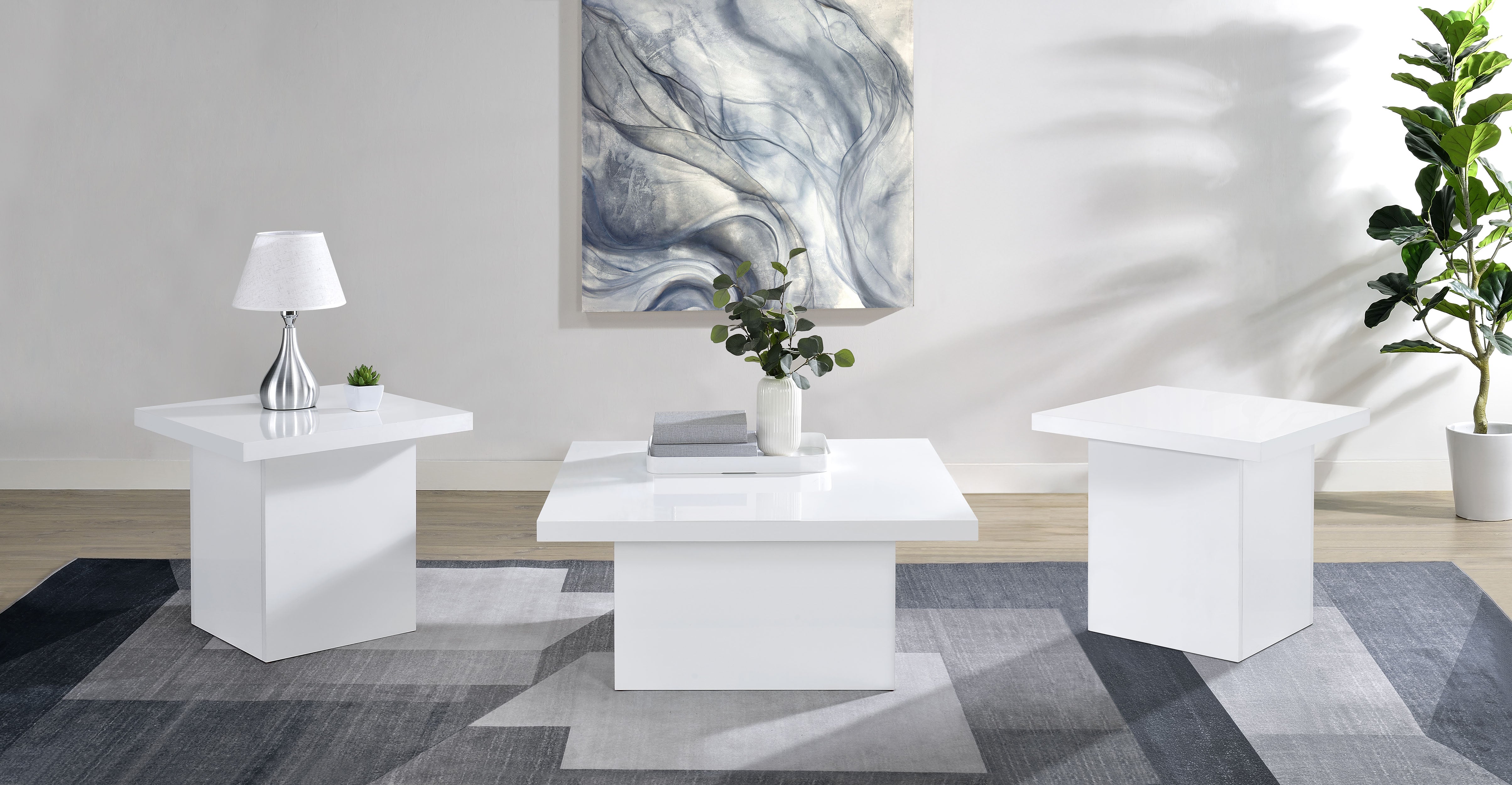 Devar Square Coffee and End Table Set