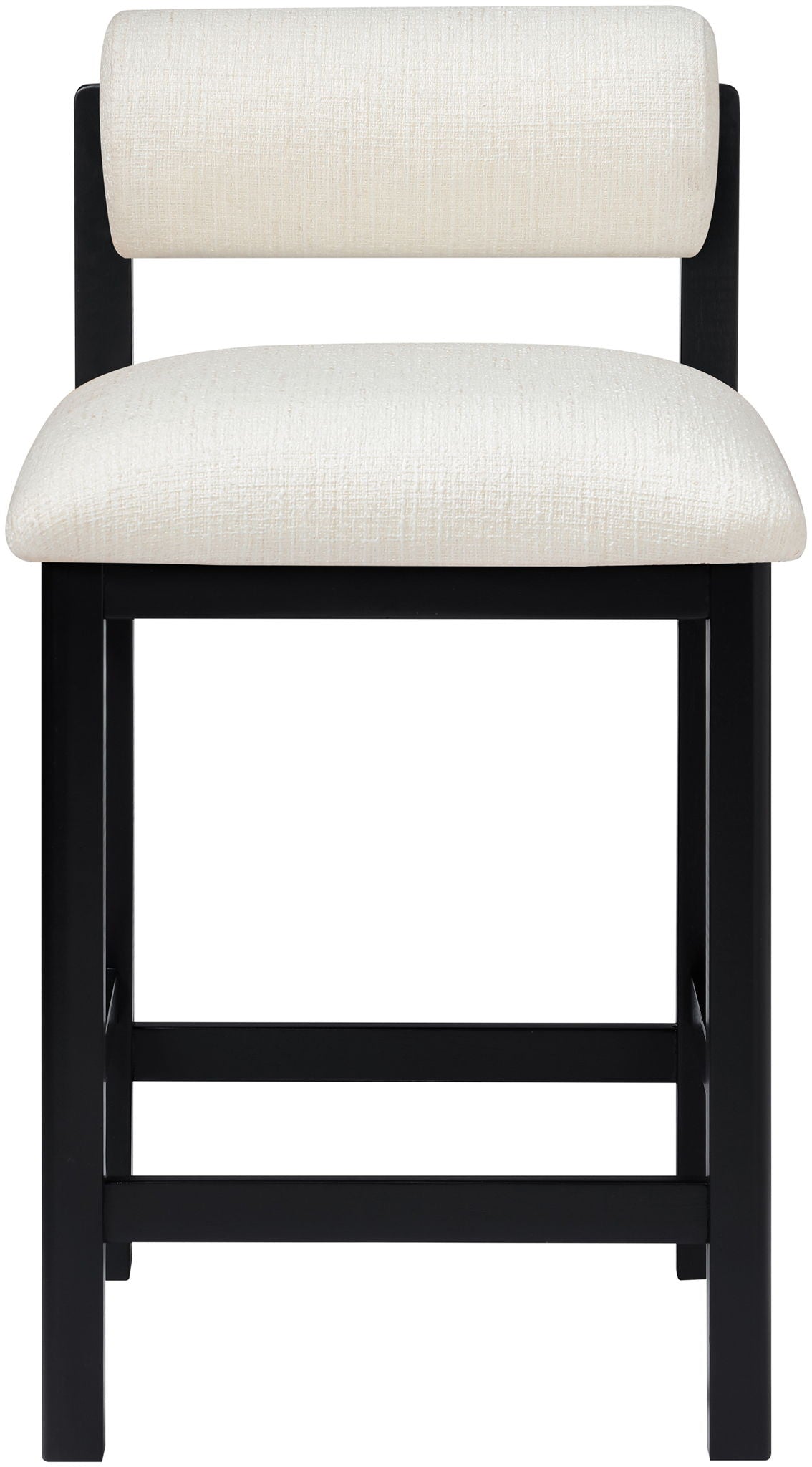 Roundhill - Fabric Counter Stool with Black Frame