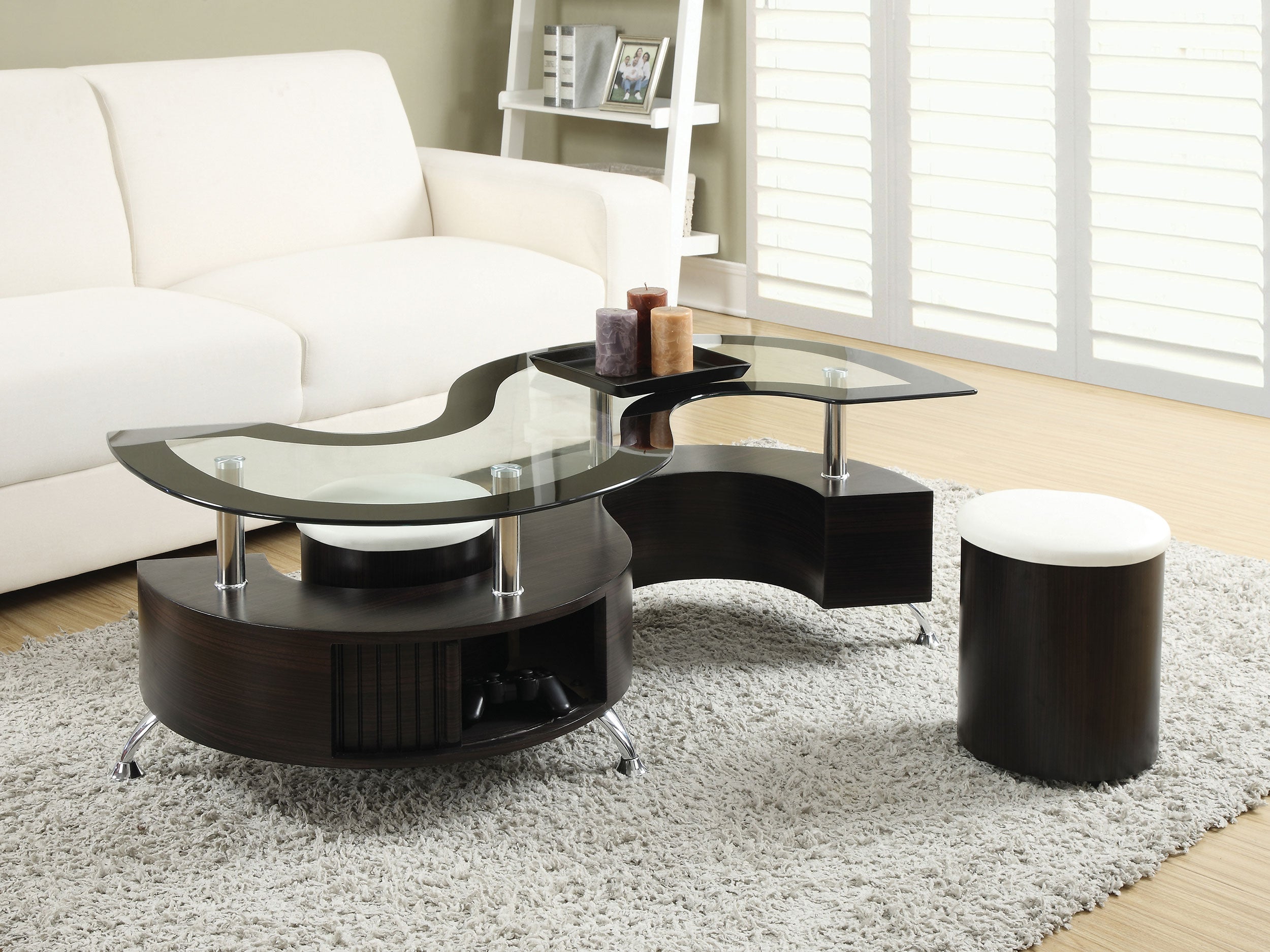 Buckley Coffee Table and Stools Set