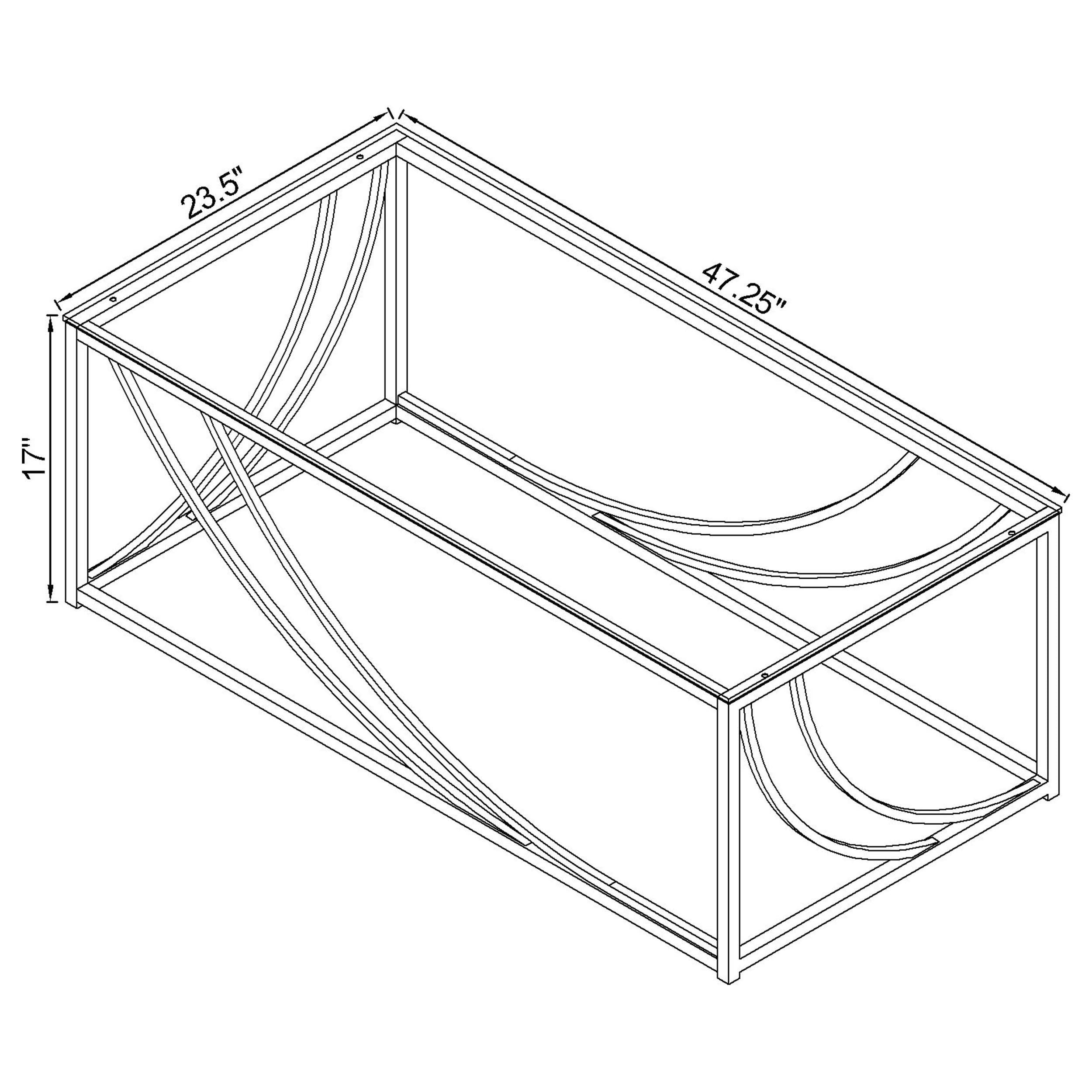 Lille Glass Top Coffee And End Table Set Chrome