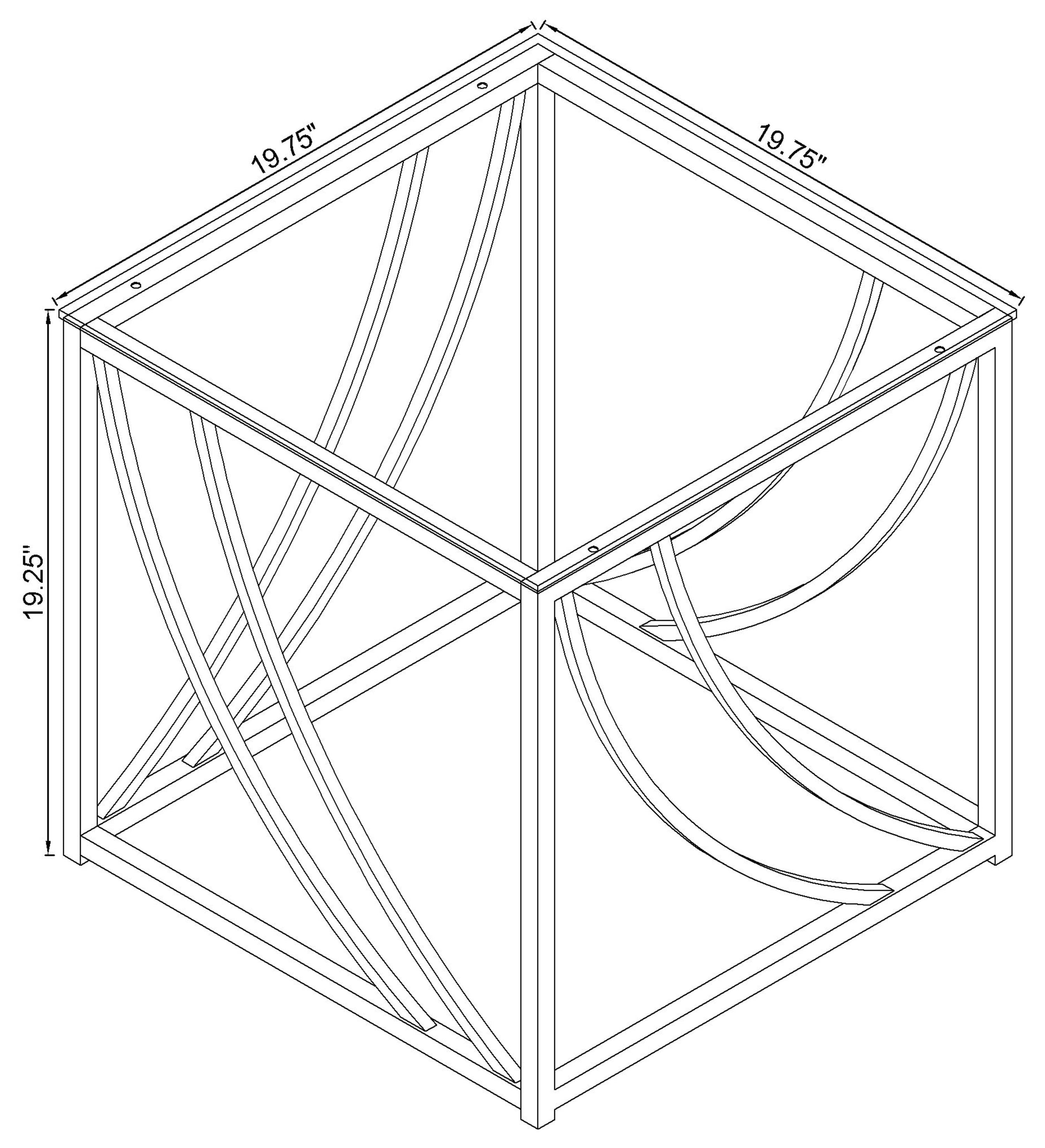 Lille Glass Top Coffee And End Table Set Chrome