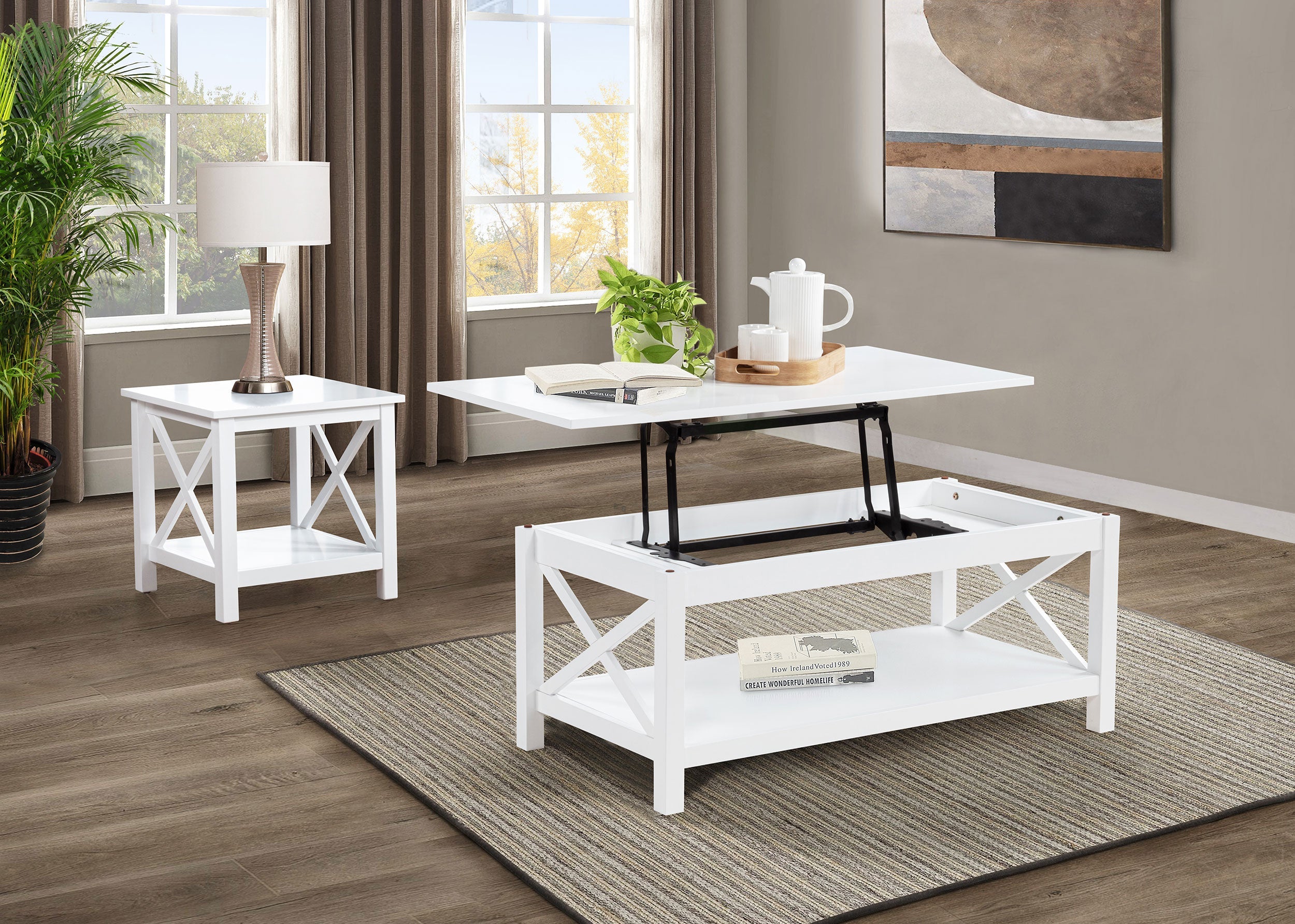 Skyview Rectangular Lift Top Coffee Table Set