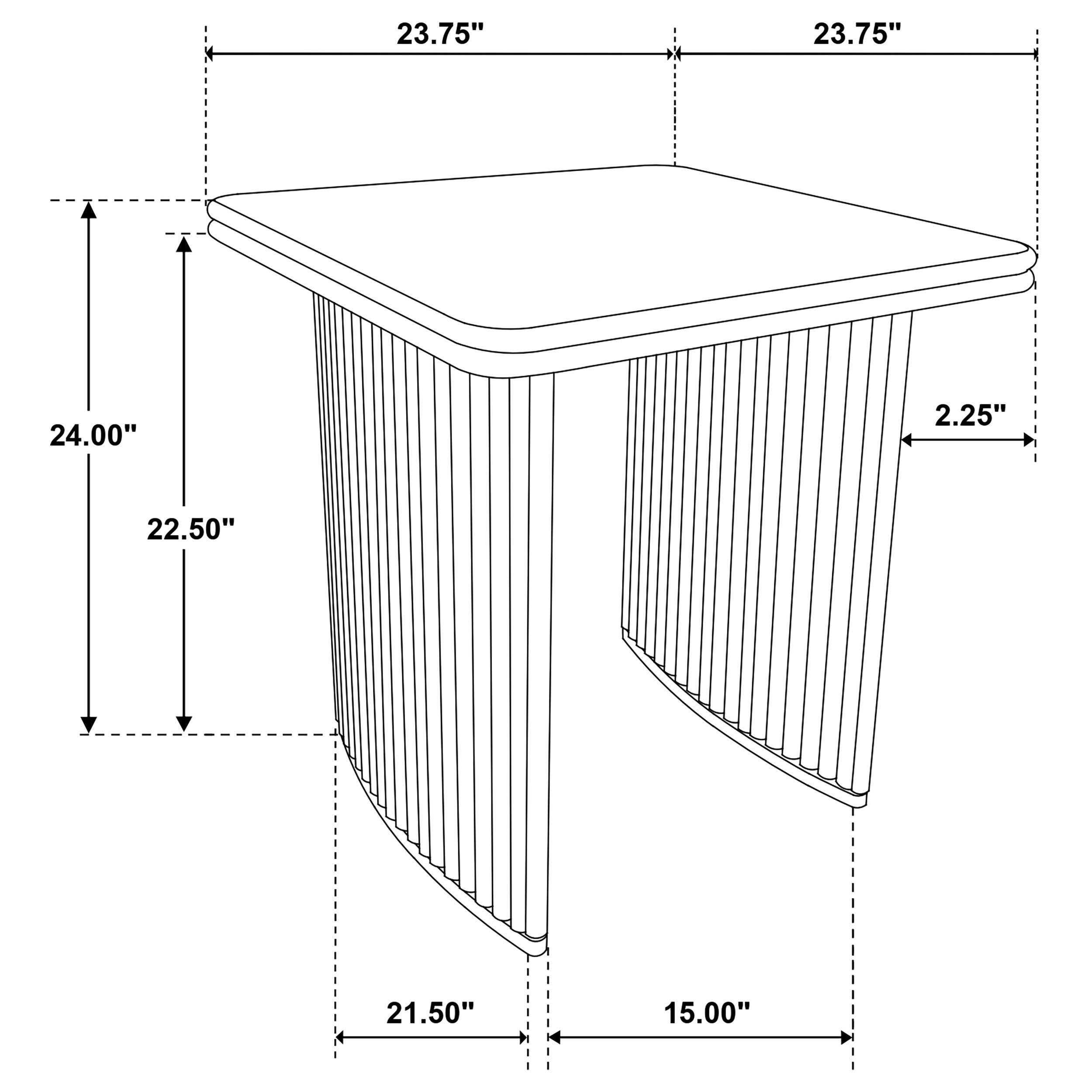 Adina Square Wood Side End Table