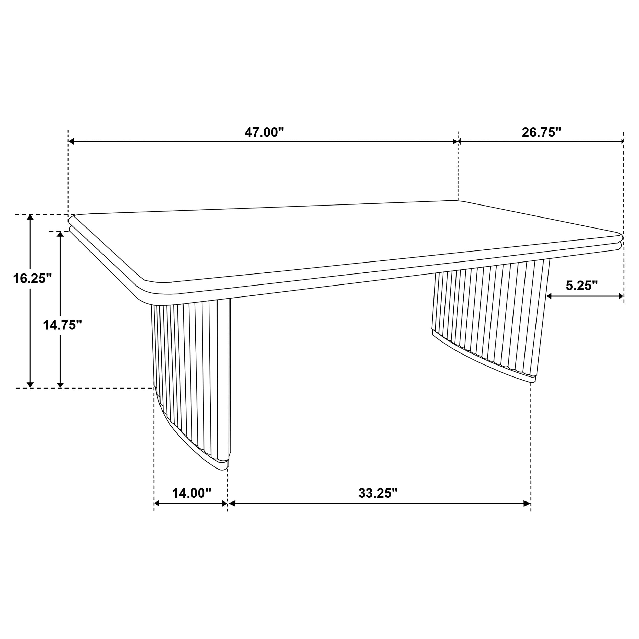 Adina Rectangular Wood Coffee Table