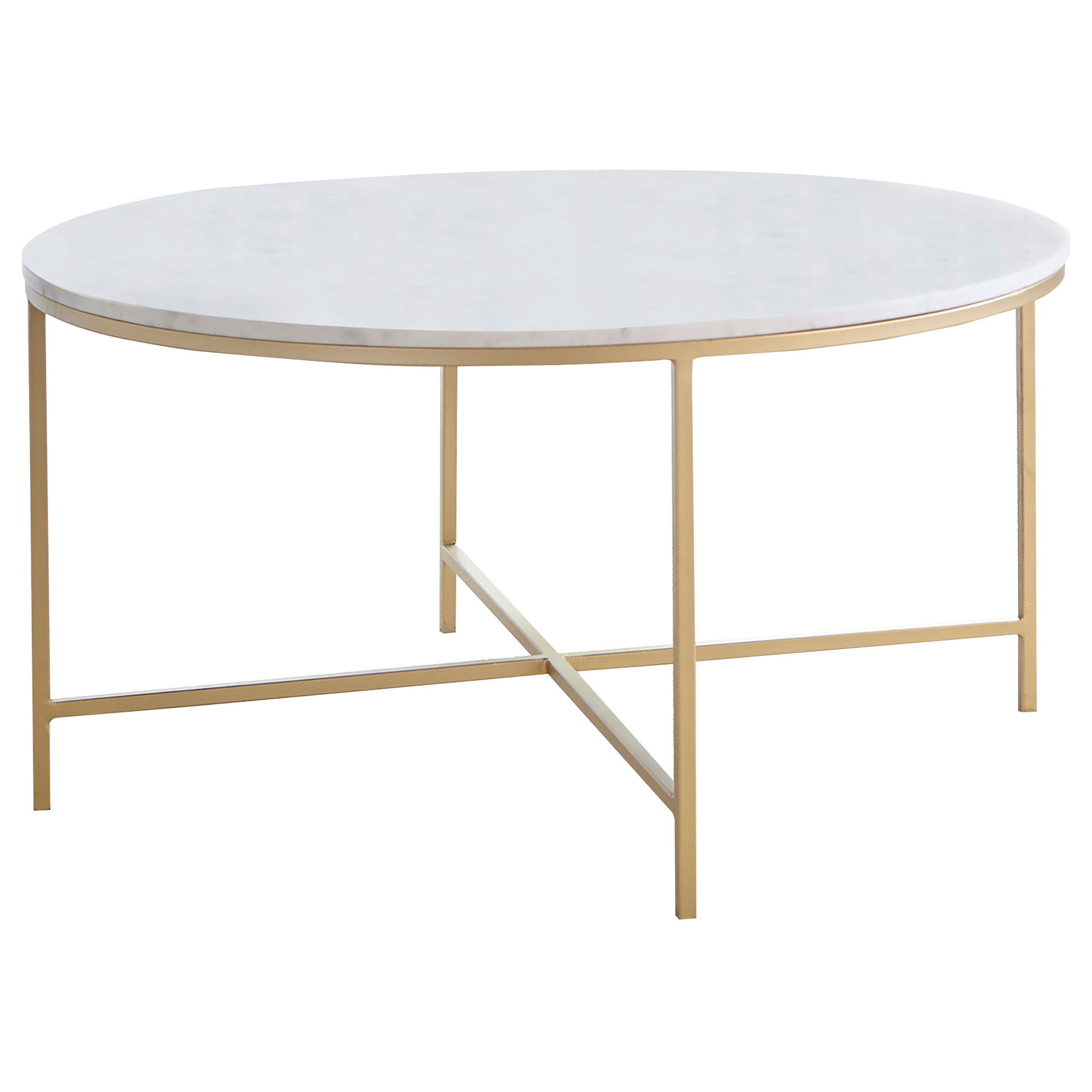 Ellison Round Marble Coffee and End Table Set
