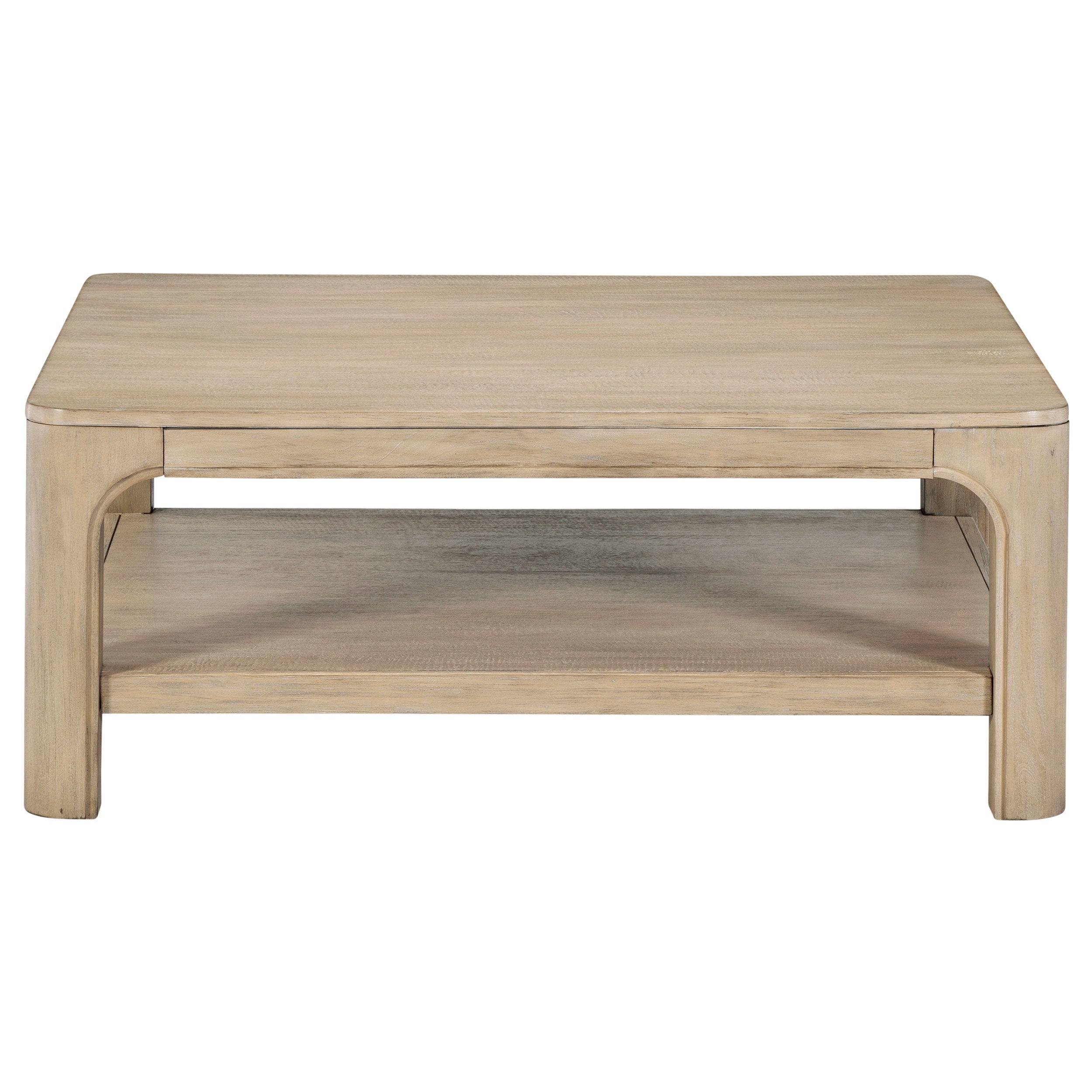 Solano Square Wood Cocktail Coffee Table Weathered Mango