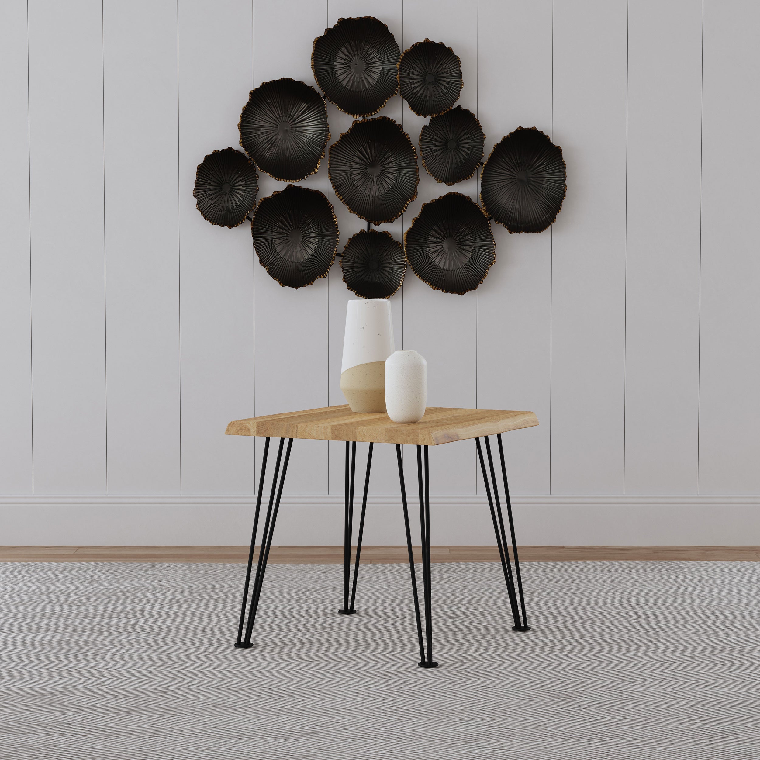 Zander Square Wood Top Coffee Table Natural Brown