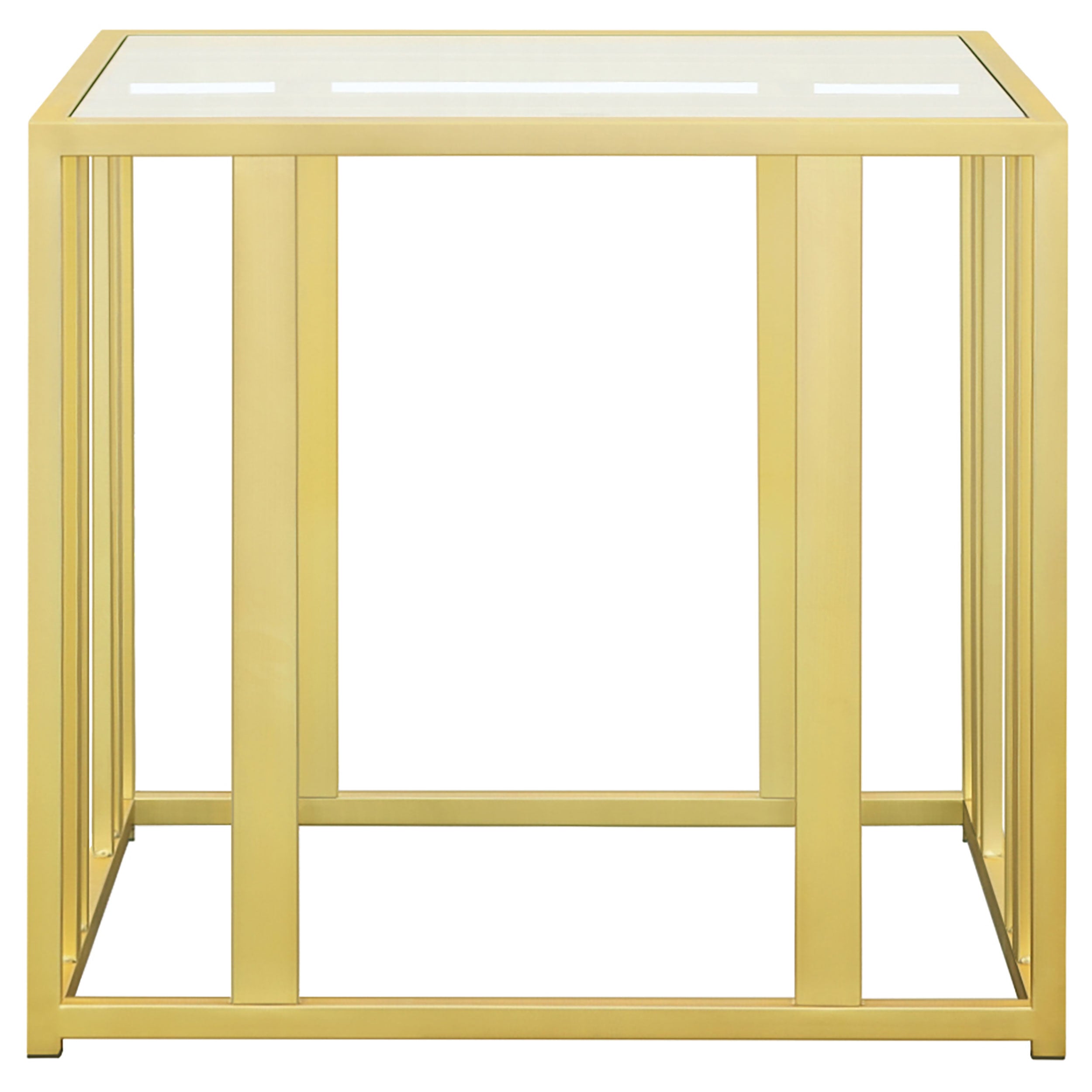 Adri Rectangular Glass Top Side End Table