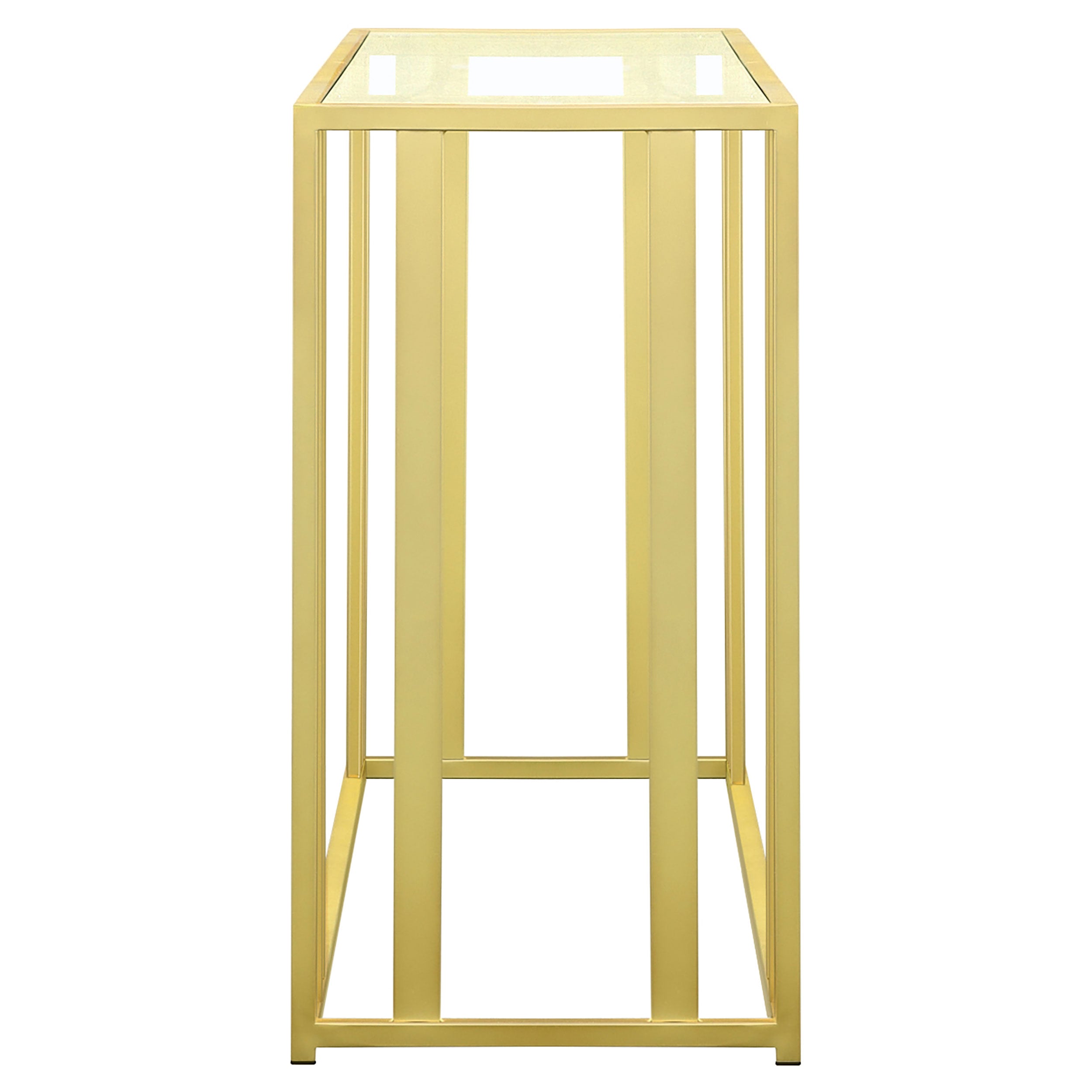 Adri Glass Top Entryway Console Table