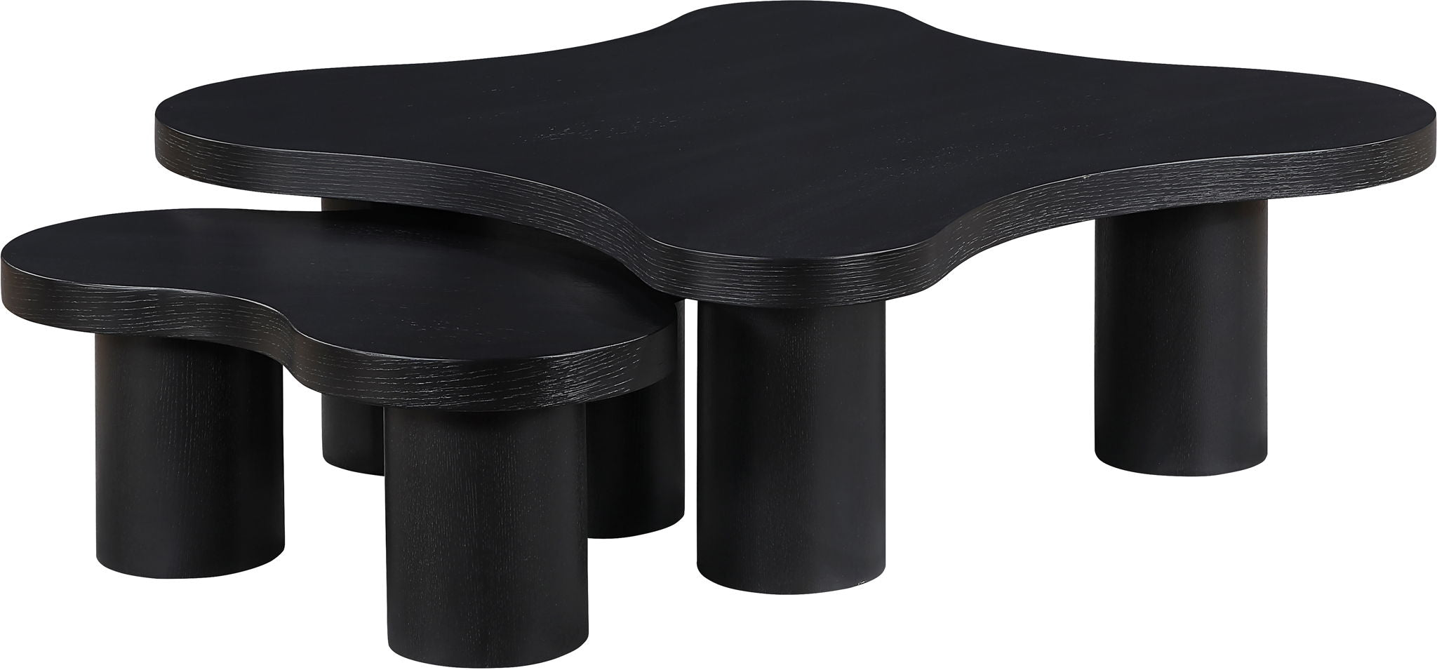 Cove - Oak Veneer And Solid Wood 2 Piece Coffee Table