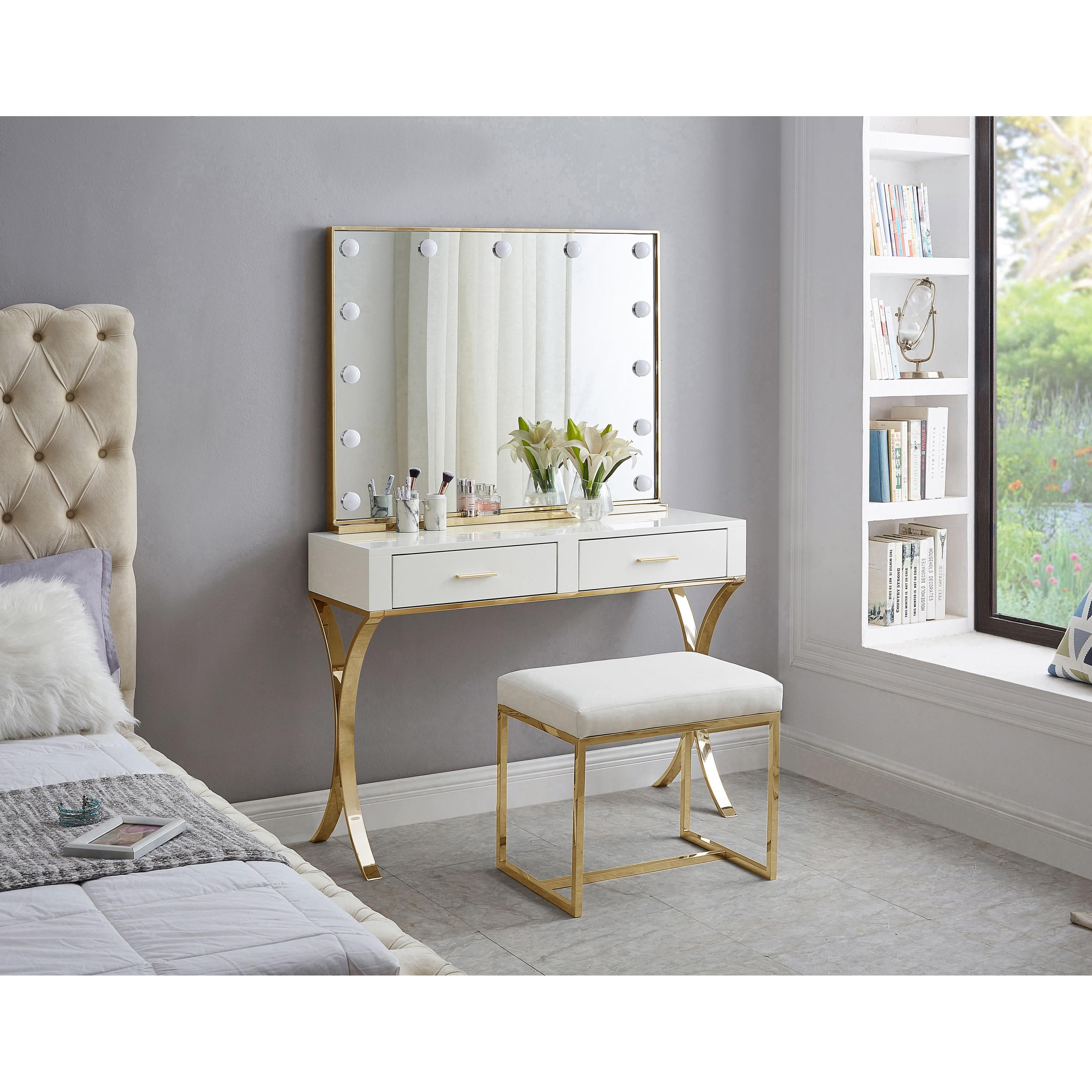 Meridian Hollywood Gold Mirror