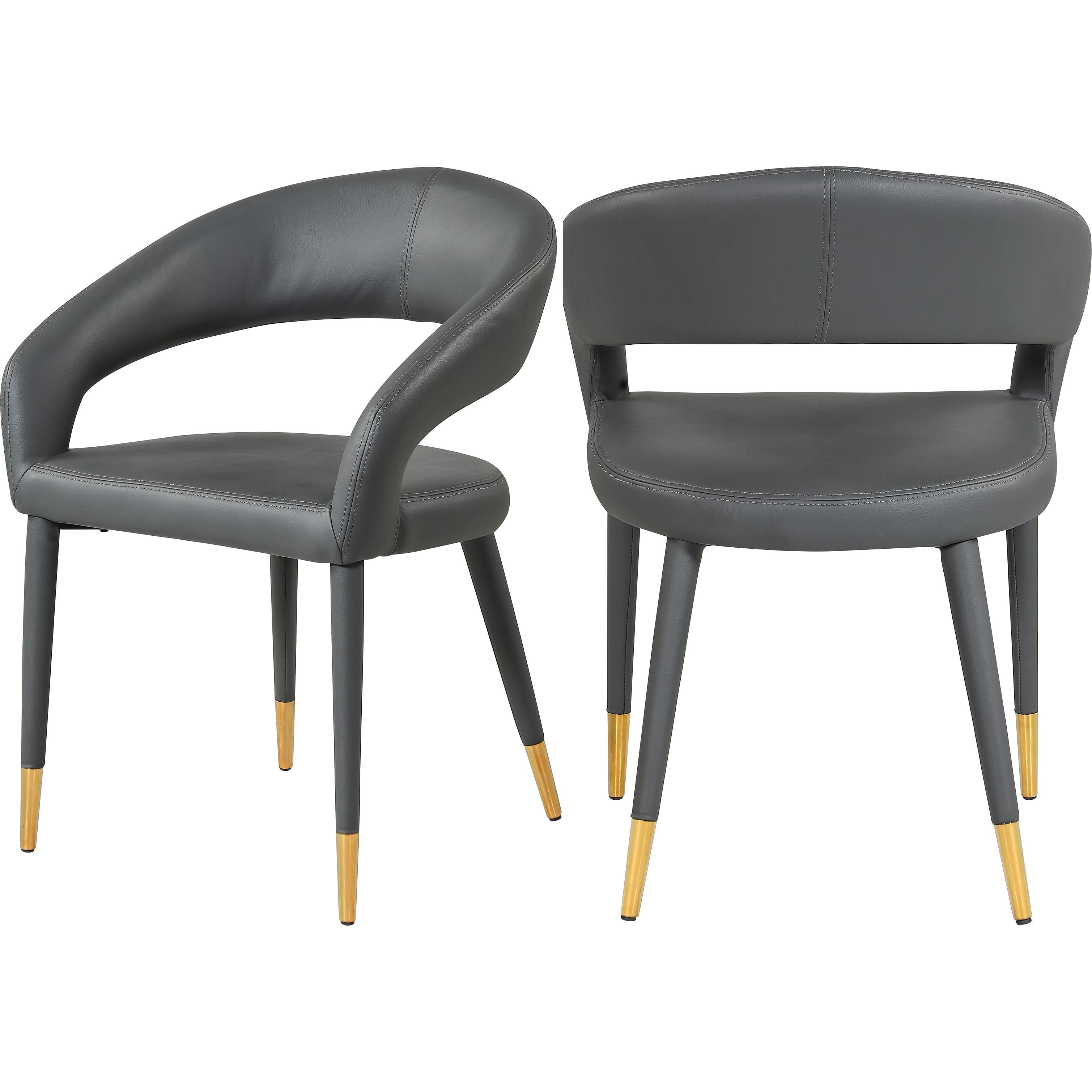 Meridian Destiny Grey Vegan Leather Dining Chair