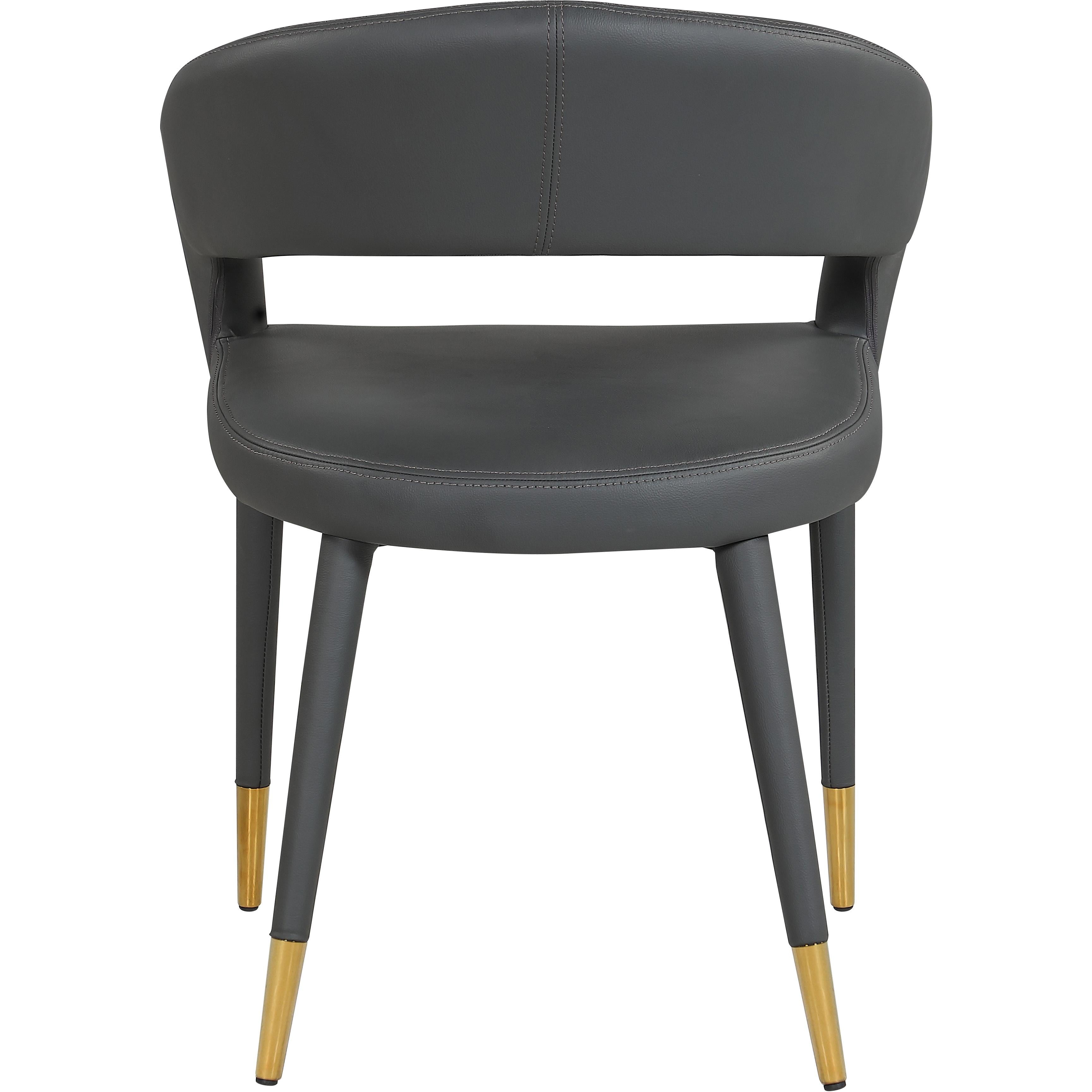 Meridian Destiny Grey Vegan Leather Dining Chair