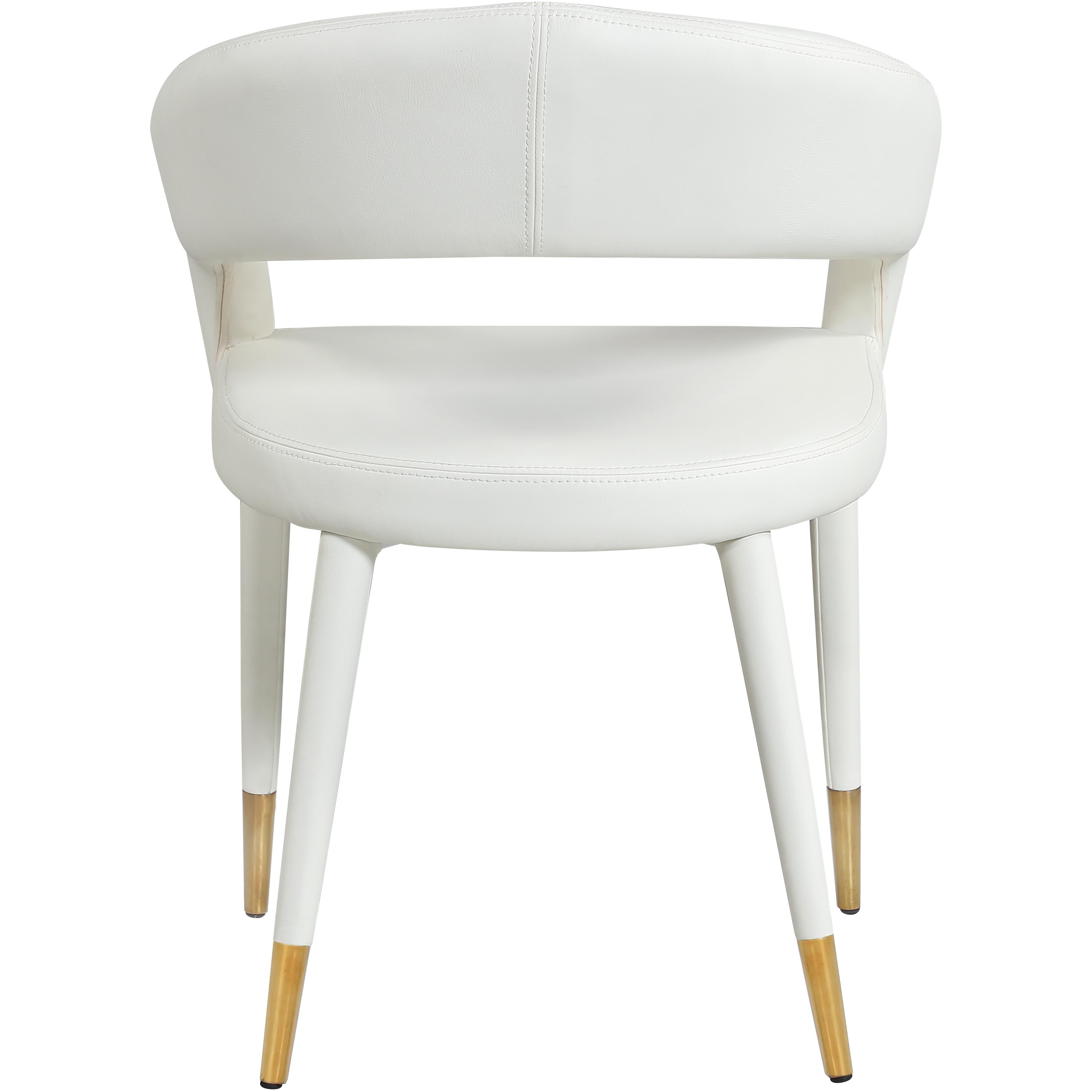 Meridian Destiny White Vegan Leather Dining Chair