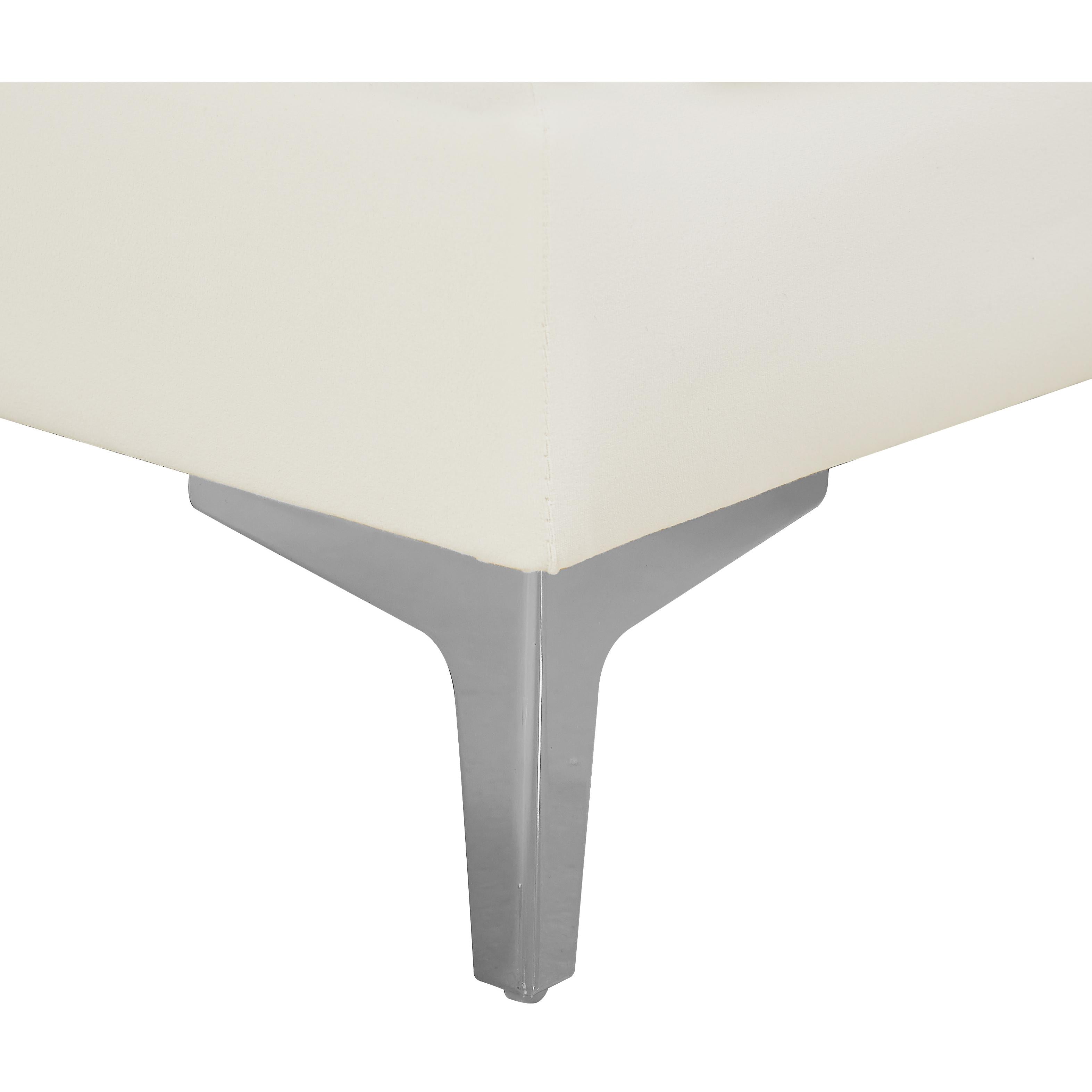 Meridian Alina Cream Velvet Corner Chair