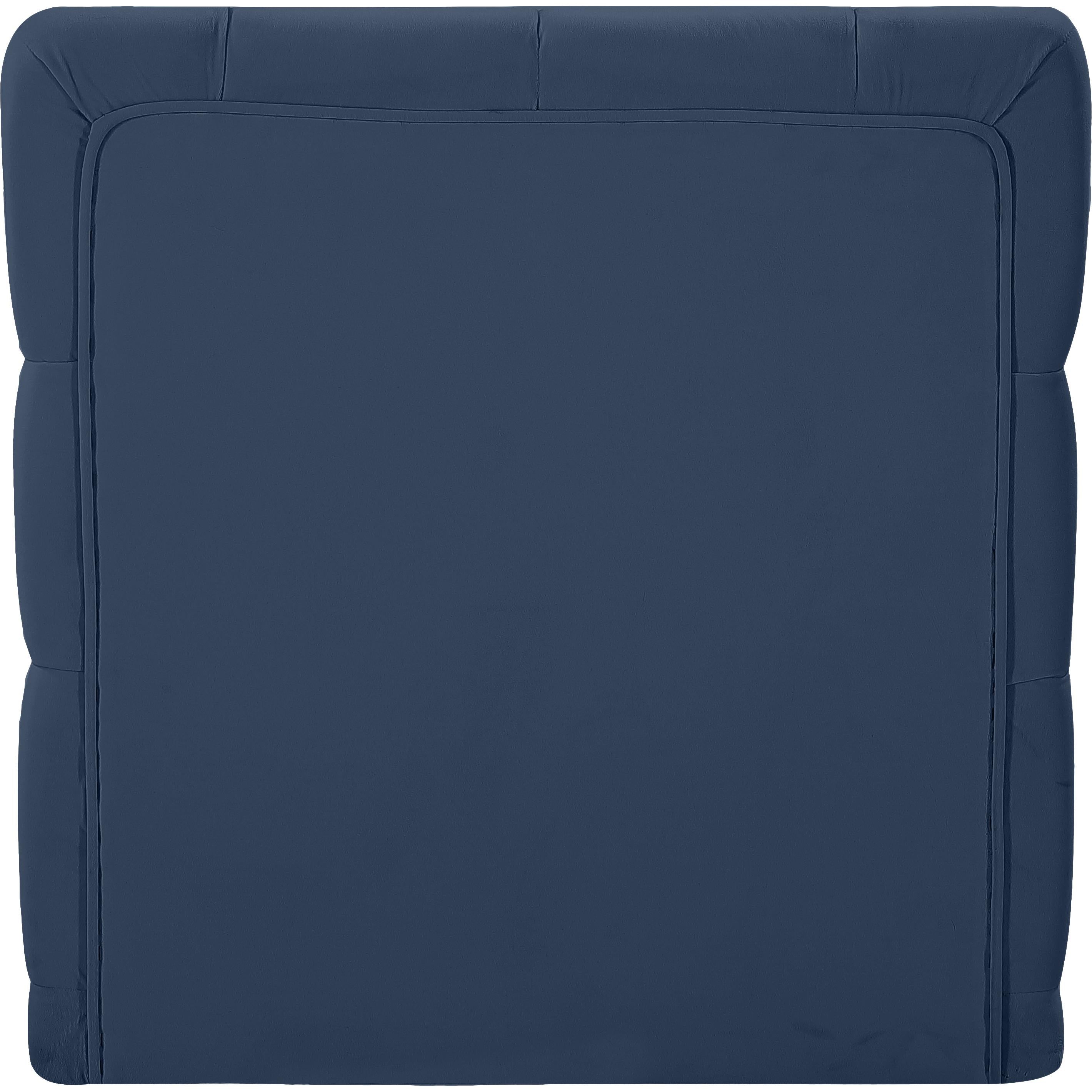 Meridian Tuft Navy Velvet Armless Chair