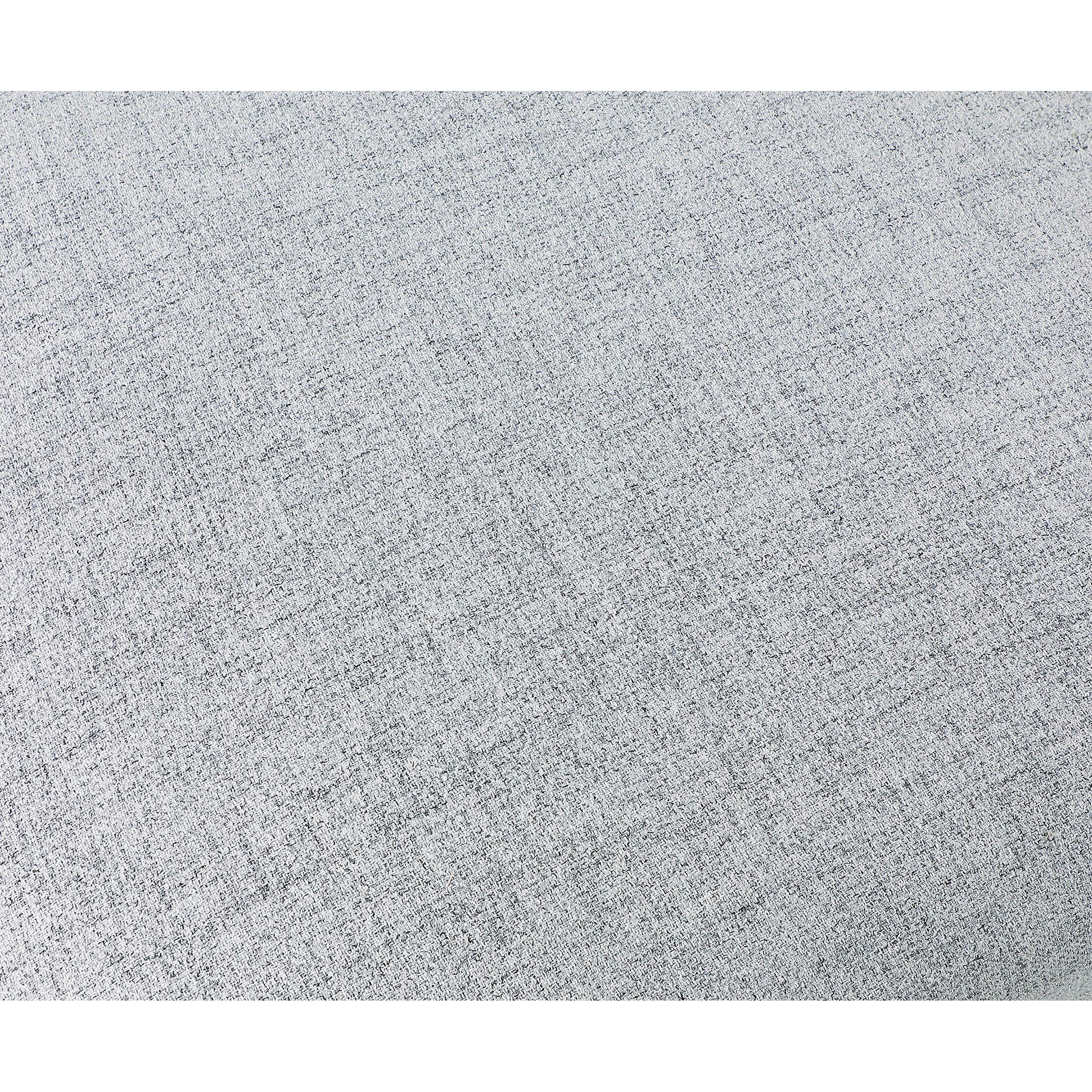 Meridian Miramar Grey Durable Linen Textured Ottoman