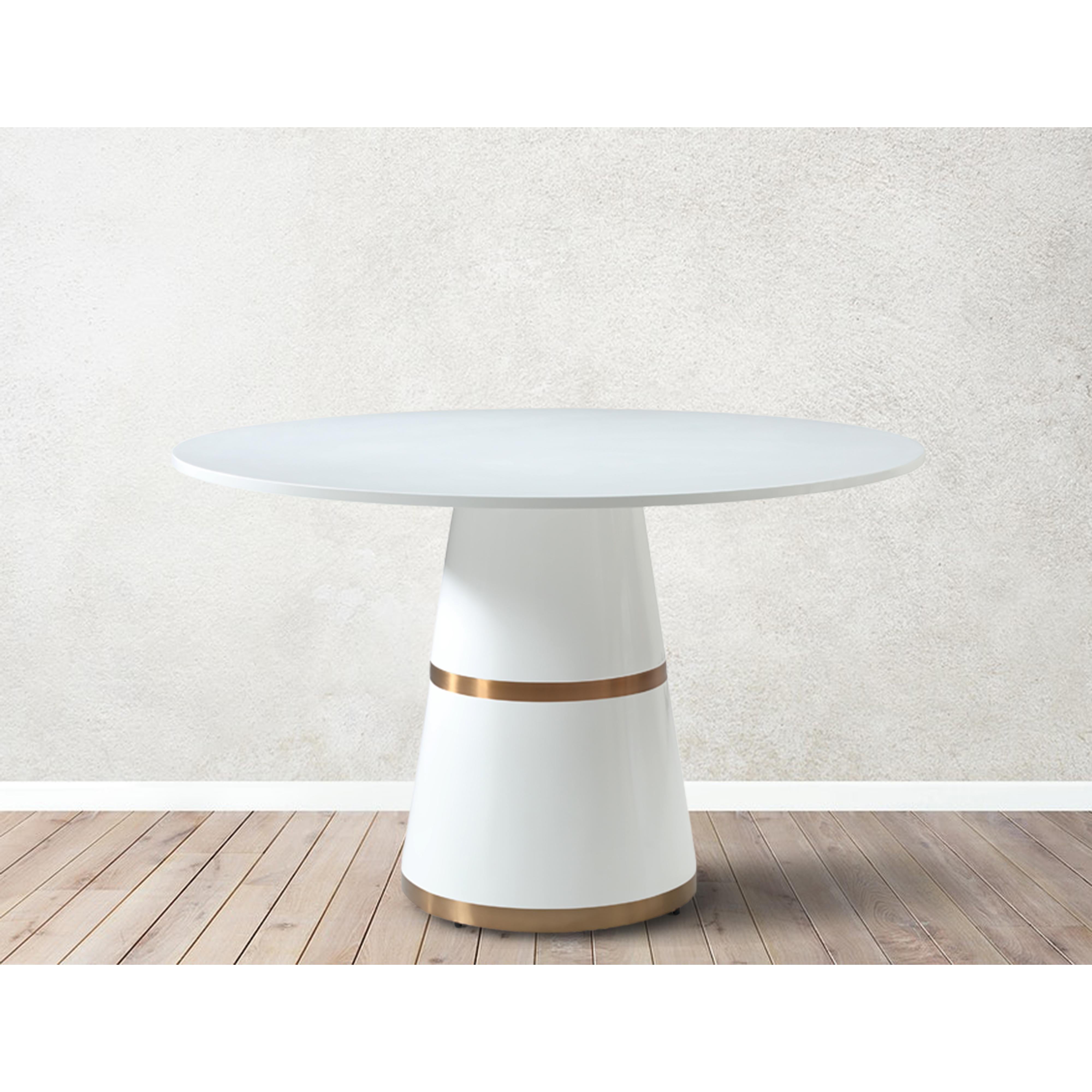 Meridian Hans White Dining Table