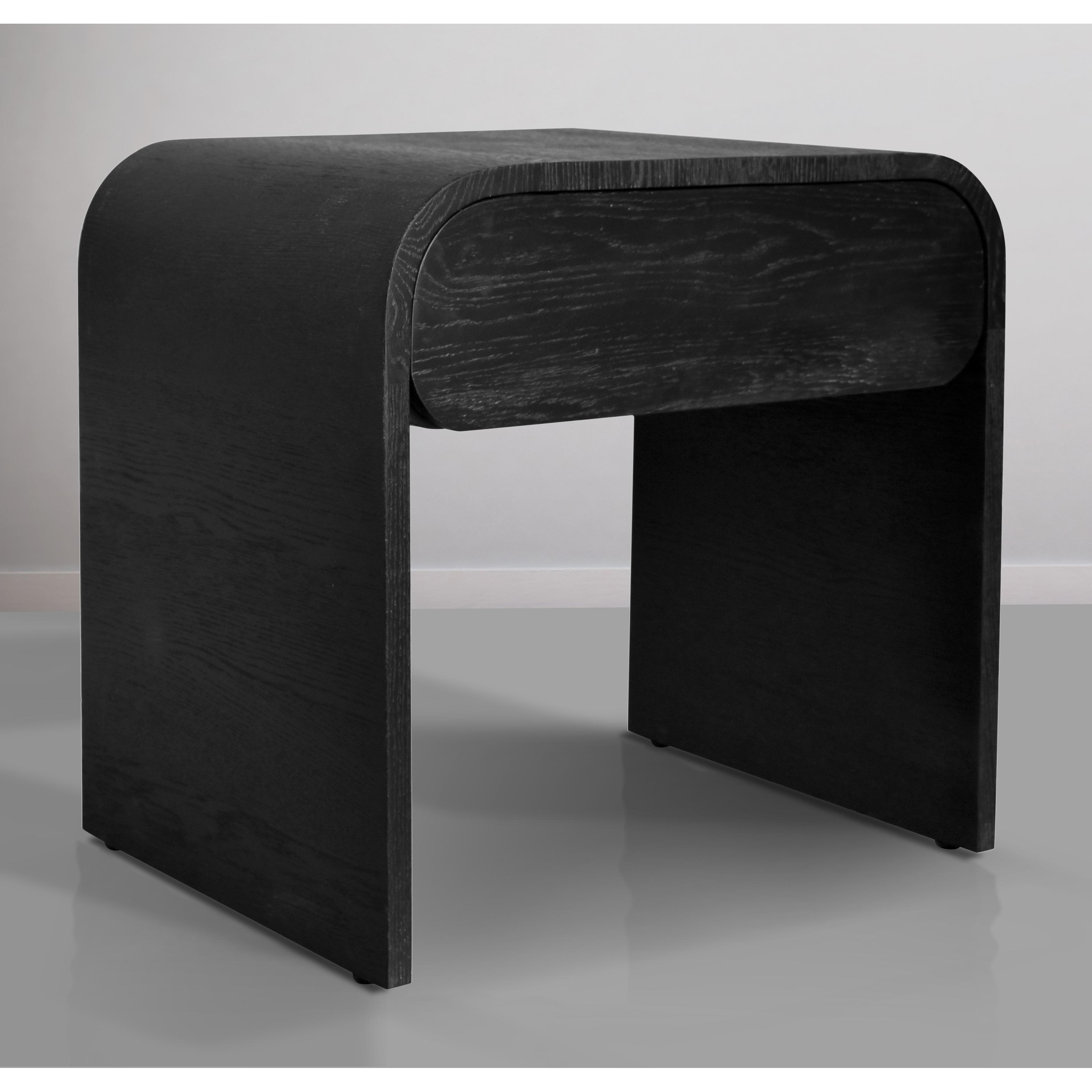 Meridian Cresthill Black Oak Night Stand