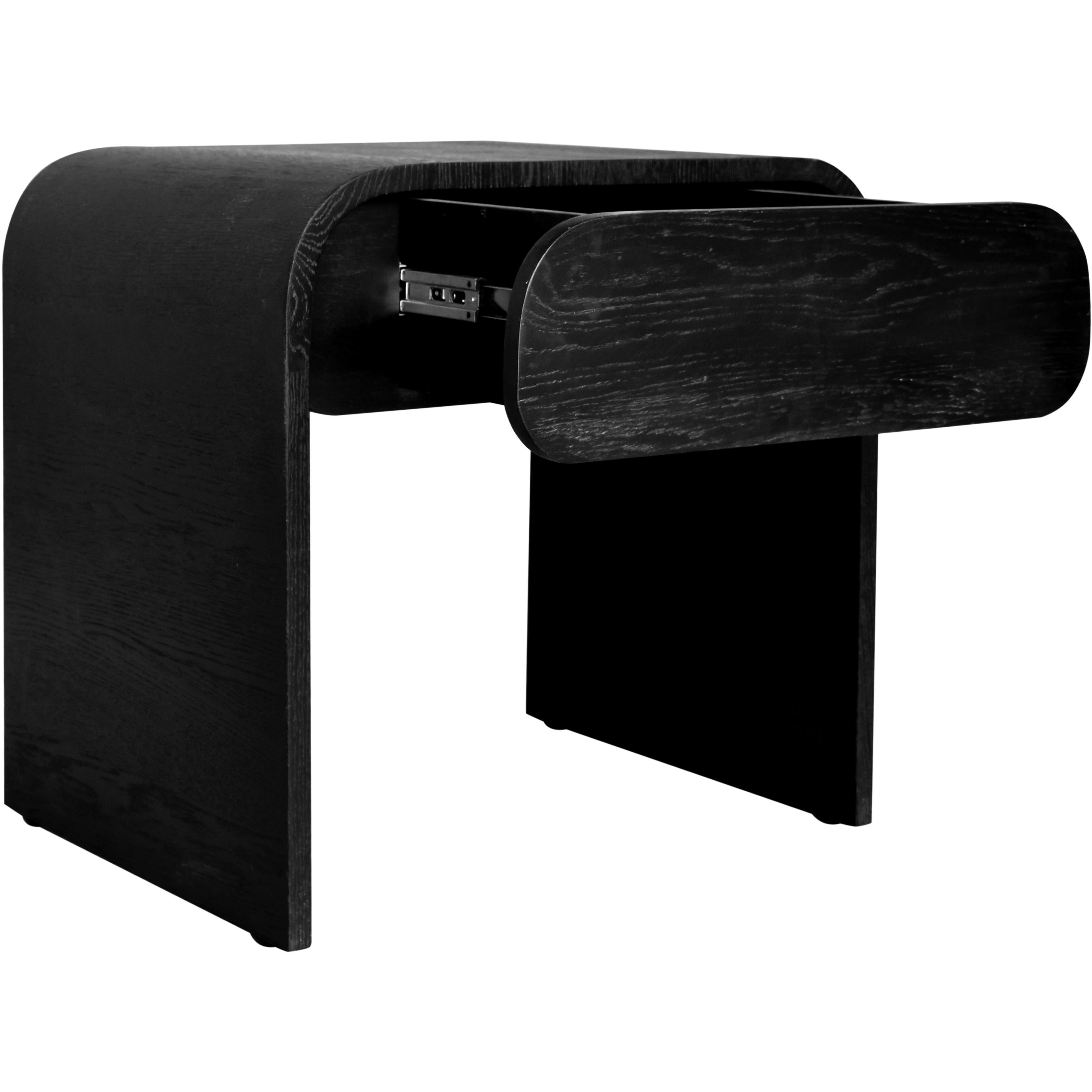 Meridian Cresthill Black Oak Night Stand