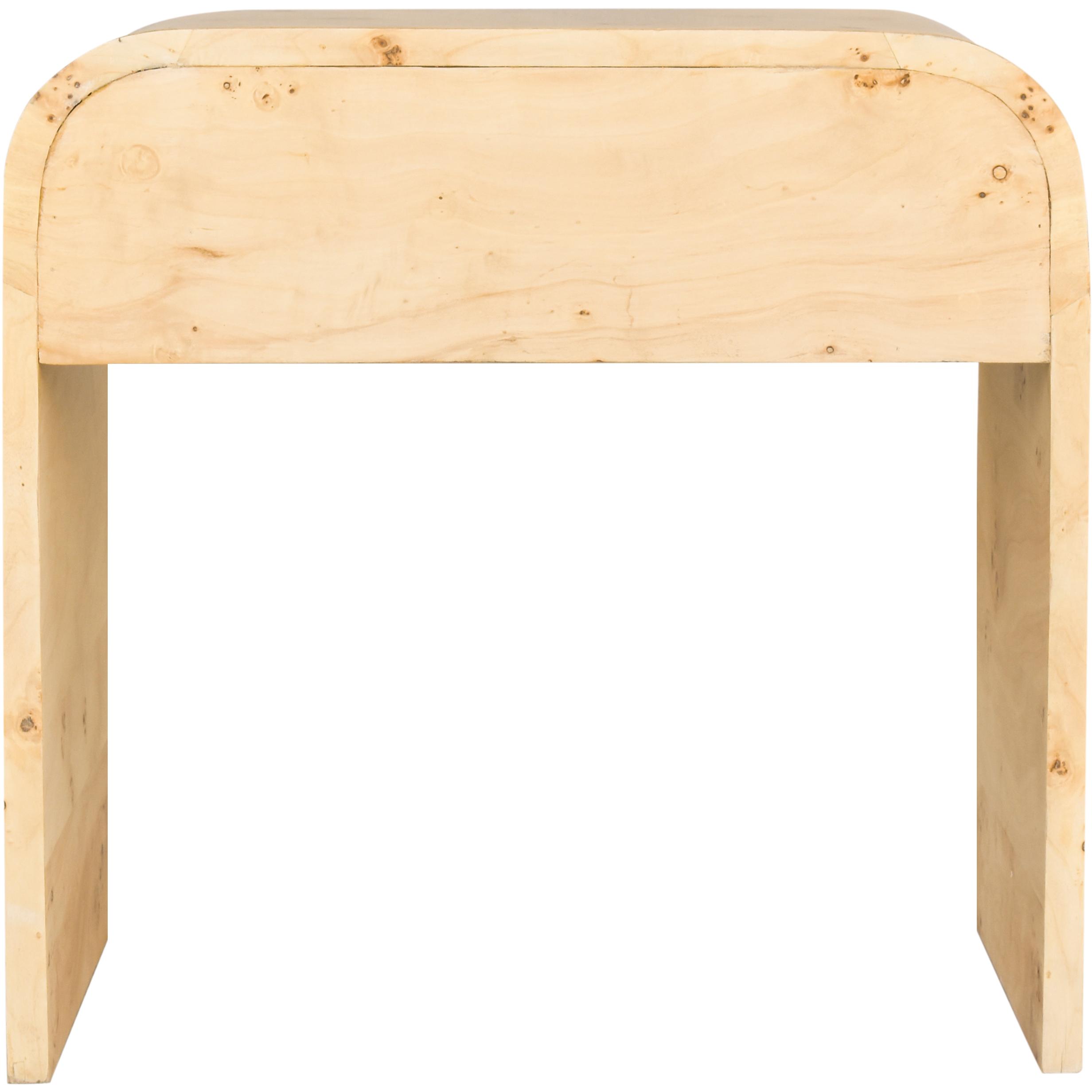 Meridian Cresthill Natural Burl Wood Night Stand