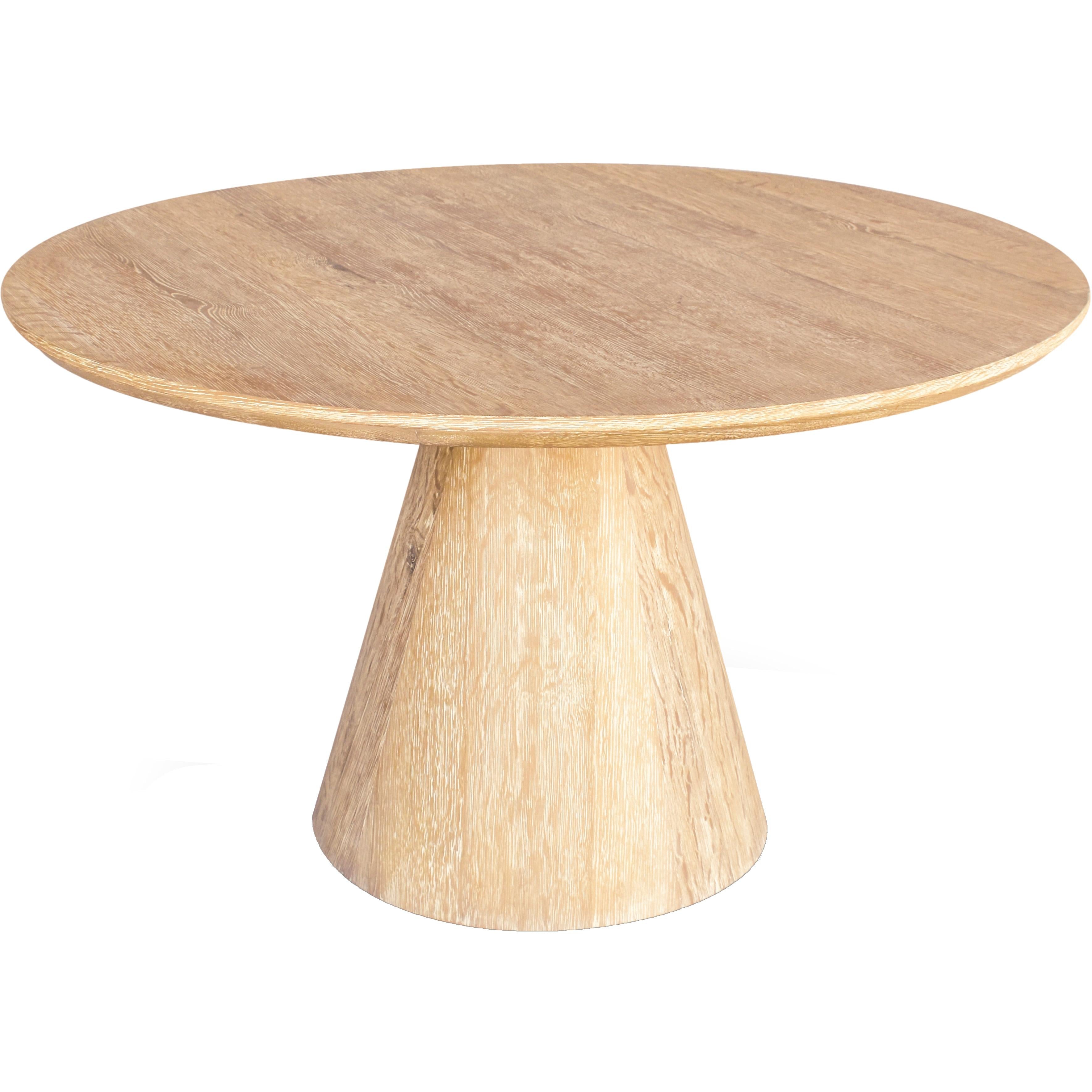 Meridian Linette White Oak Dining Table