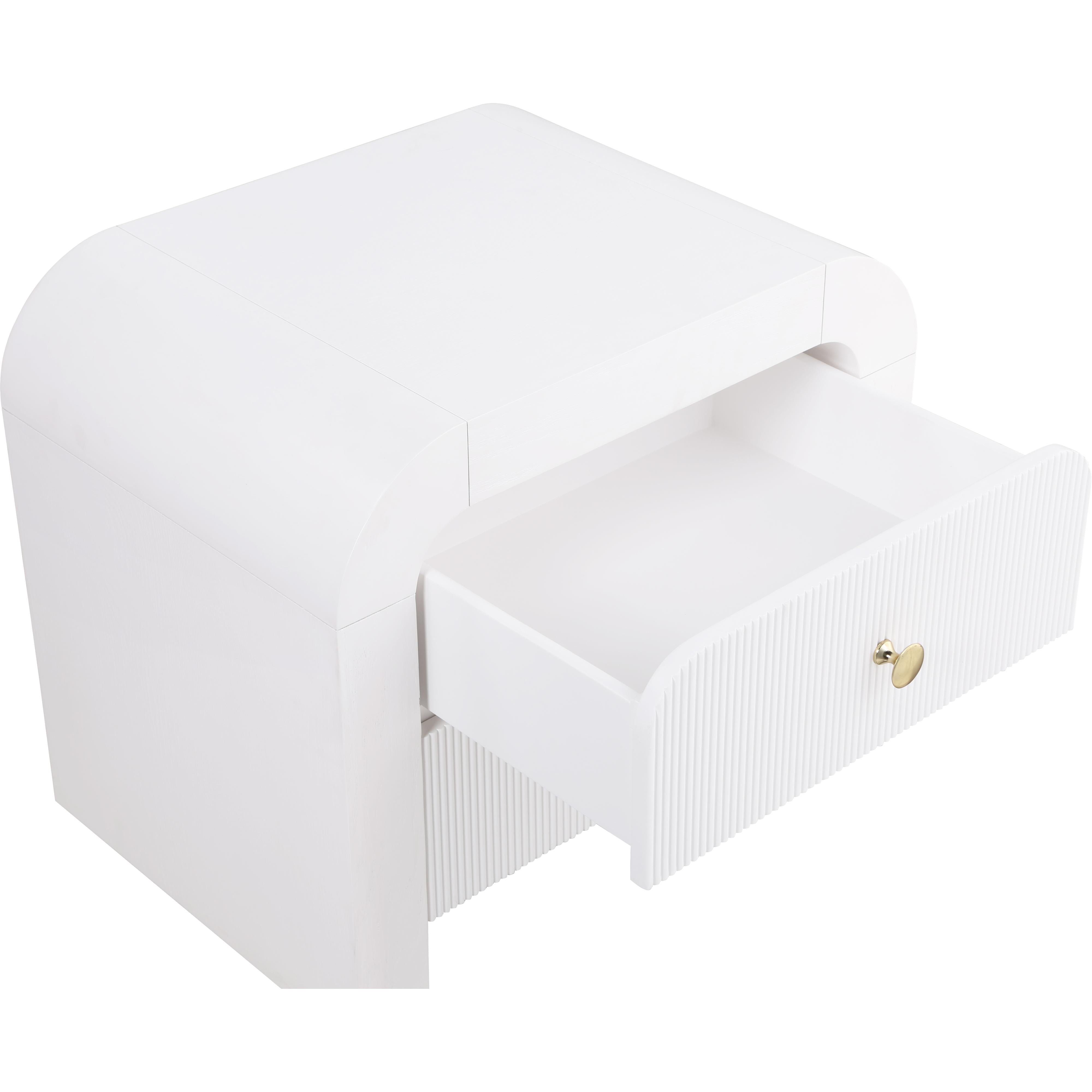 Meridian Artisto White Night Stand